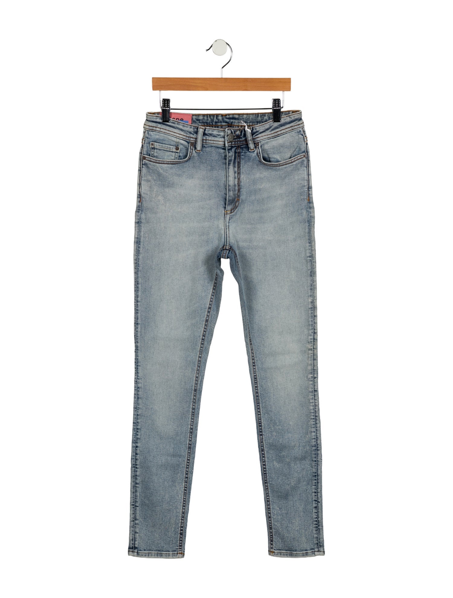Acne Studios Blå Konst Mid-Rise Skinny Leg Jeans w/ Tags