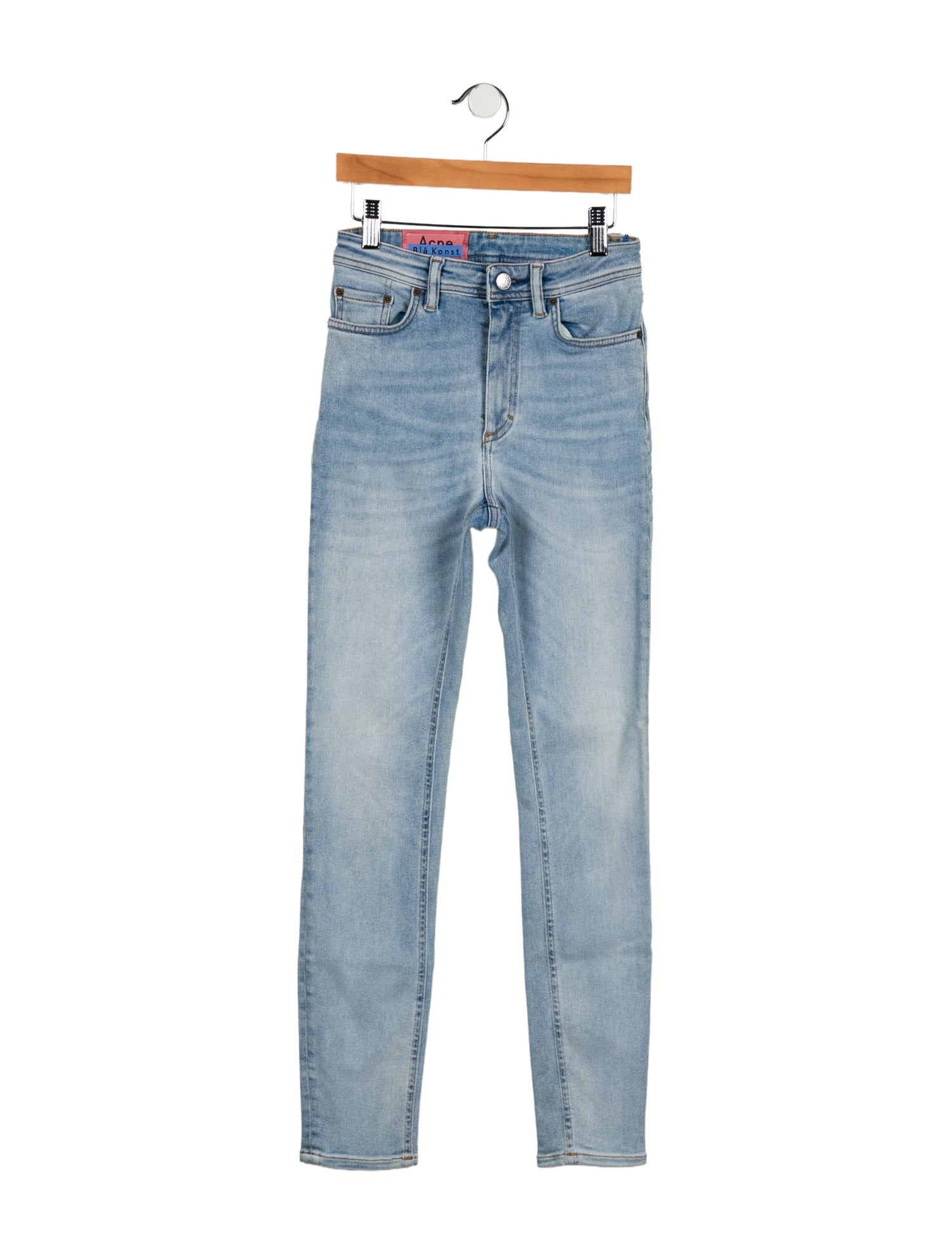 Acne Studios Blå Konst Mid-Rise Skinny Leg Jeans w/ Tags
