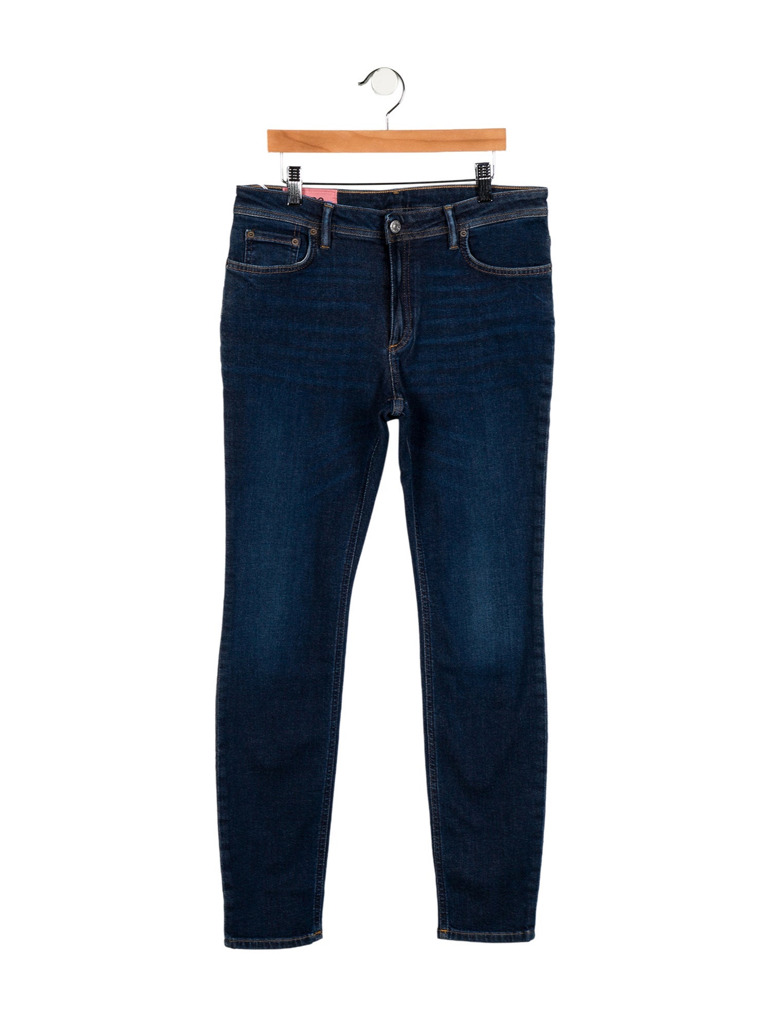 Acne Studios Blå Konst Mid-Rise Skinny Leg Jeans w/ Tags