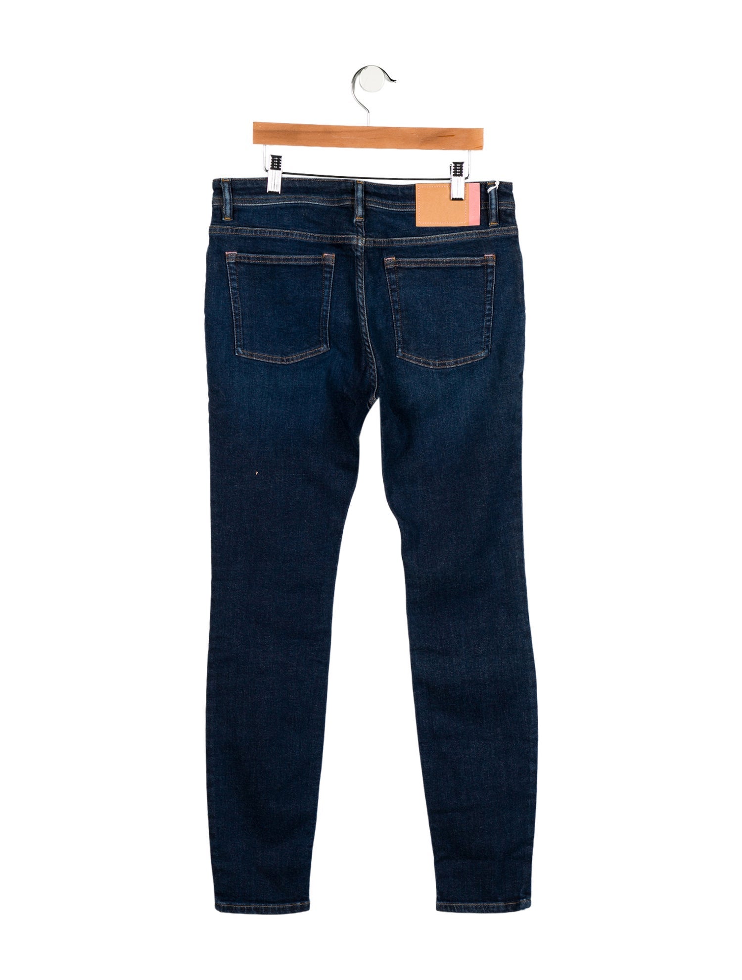 Acne Studios Blå Konst Mid-Rise Skinny Leg Jeans w/ Tags