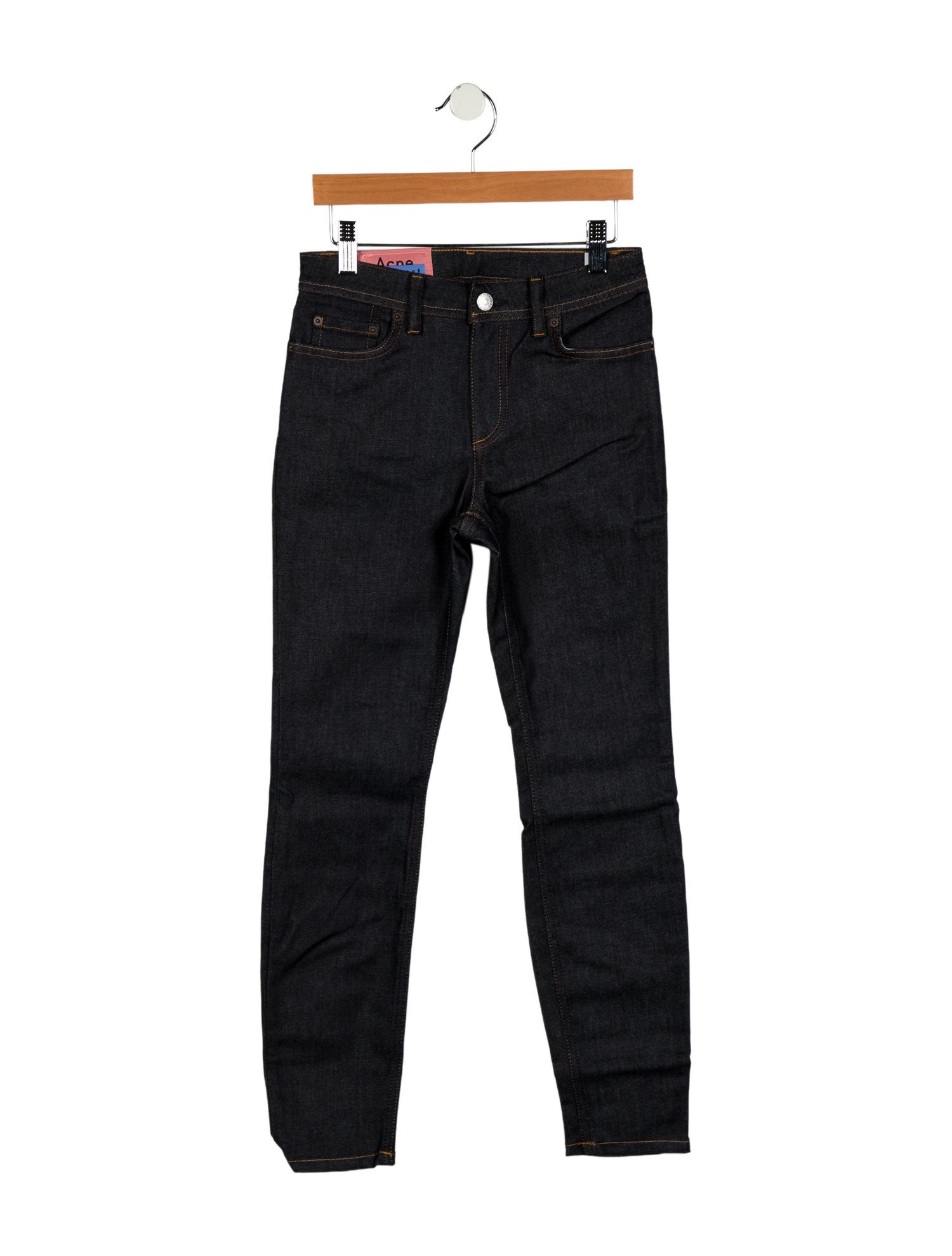 Acne Studios Blå Konst Mid-Rise Skinny Leg Jeans w/ Tags