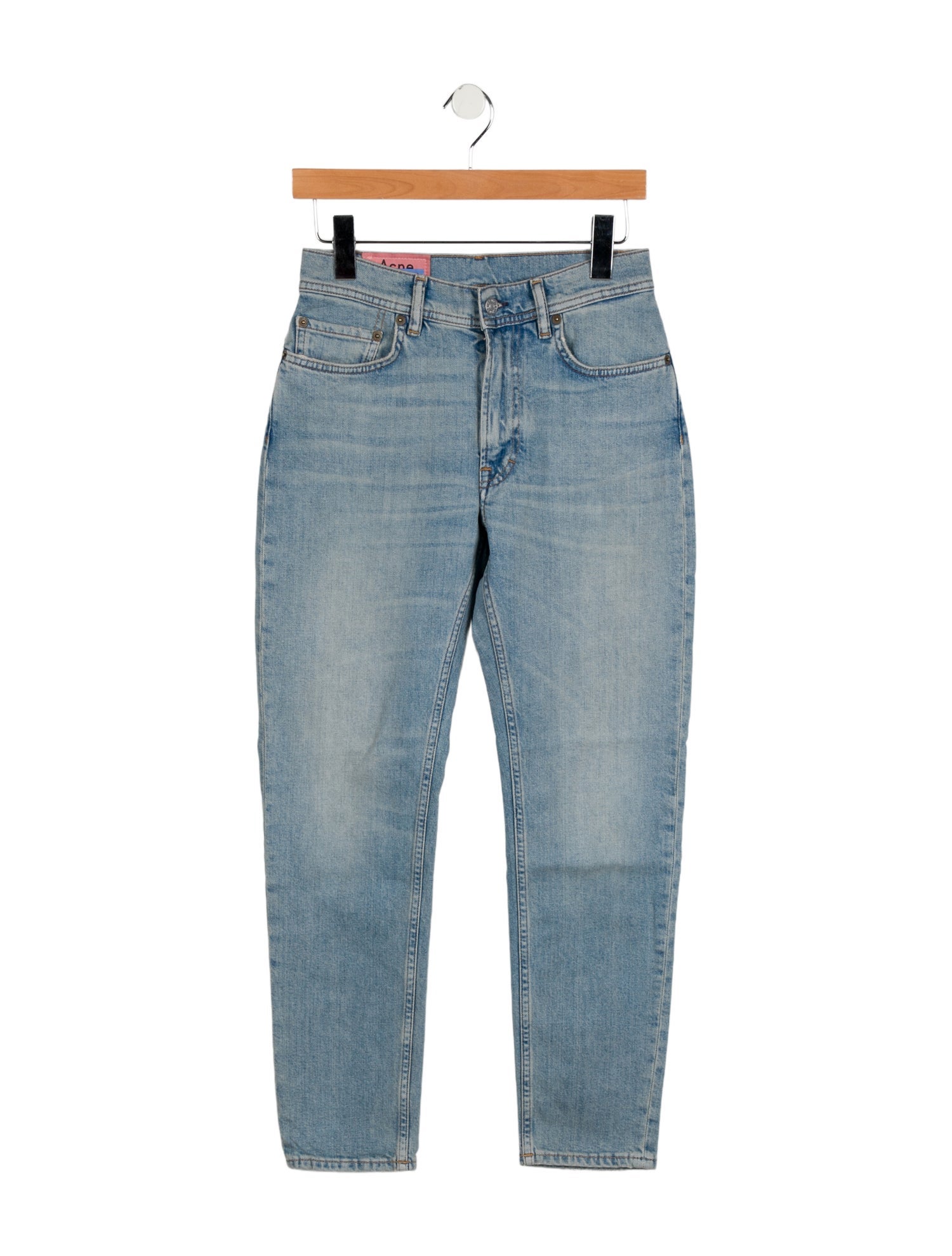 Acne Studios Blå Konst Mid-Rise Skinny Leg Jeans