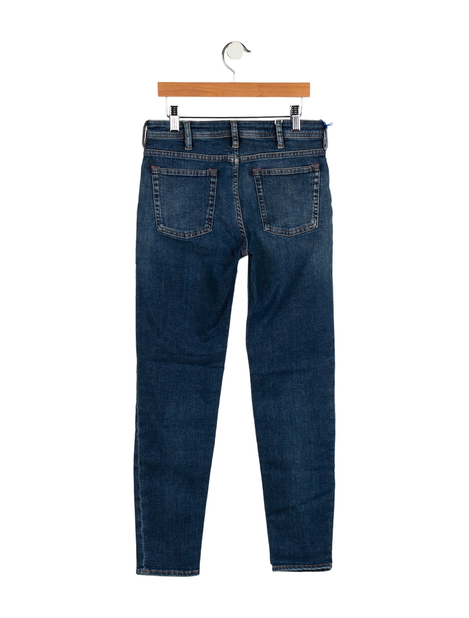 Acne Studios Blå Konst Mid-Rise Skinny Leg Jeans