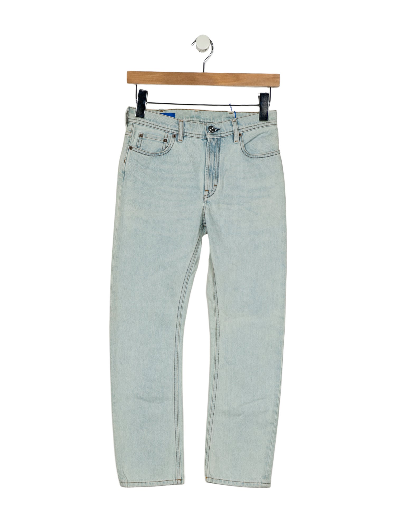 Acne Studios Blå Konst Mid-Rise Straight Leg Jeans w/ Tags