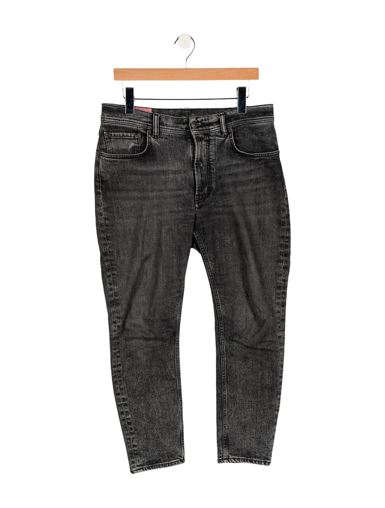 Acne Studios Blå Konst Mid-Rise Straight Leg Jeans