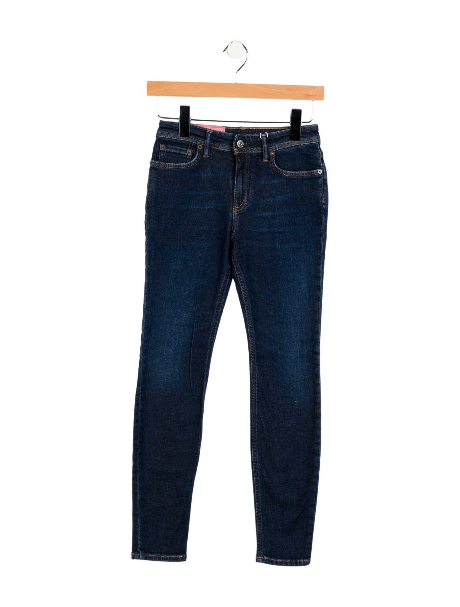 Acne Studios Blå Konst Mid-Rise Skinny Leg Jeans