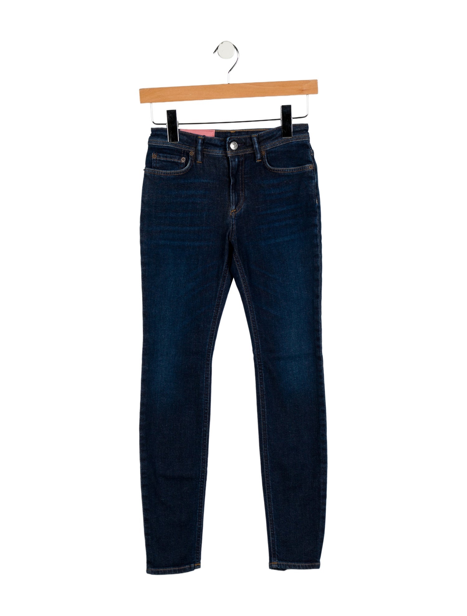 Acne Studios Blå Konst Mid-Rise Skinny Leg Jeans