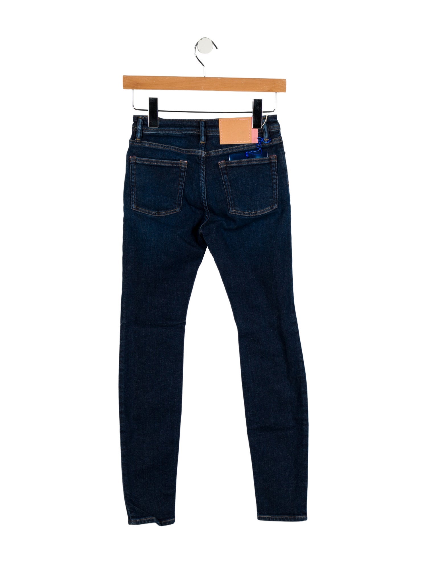 Acne Studios Blå Konst Mid-Rise Skinny Leg Jeans