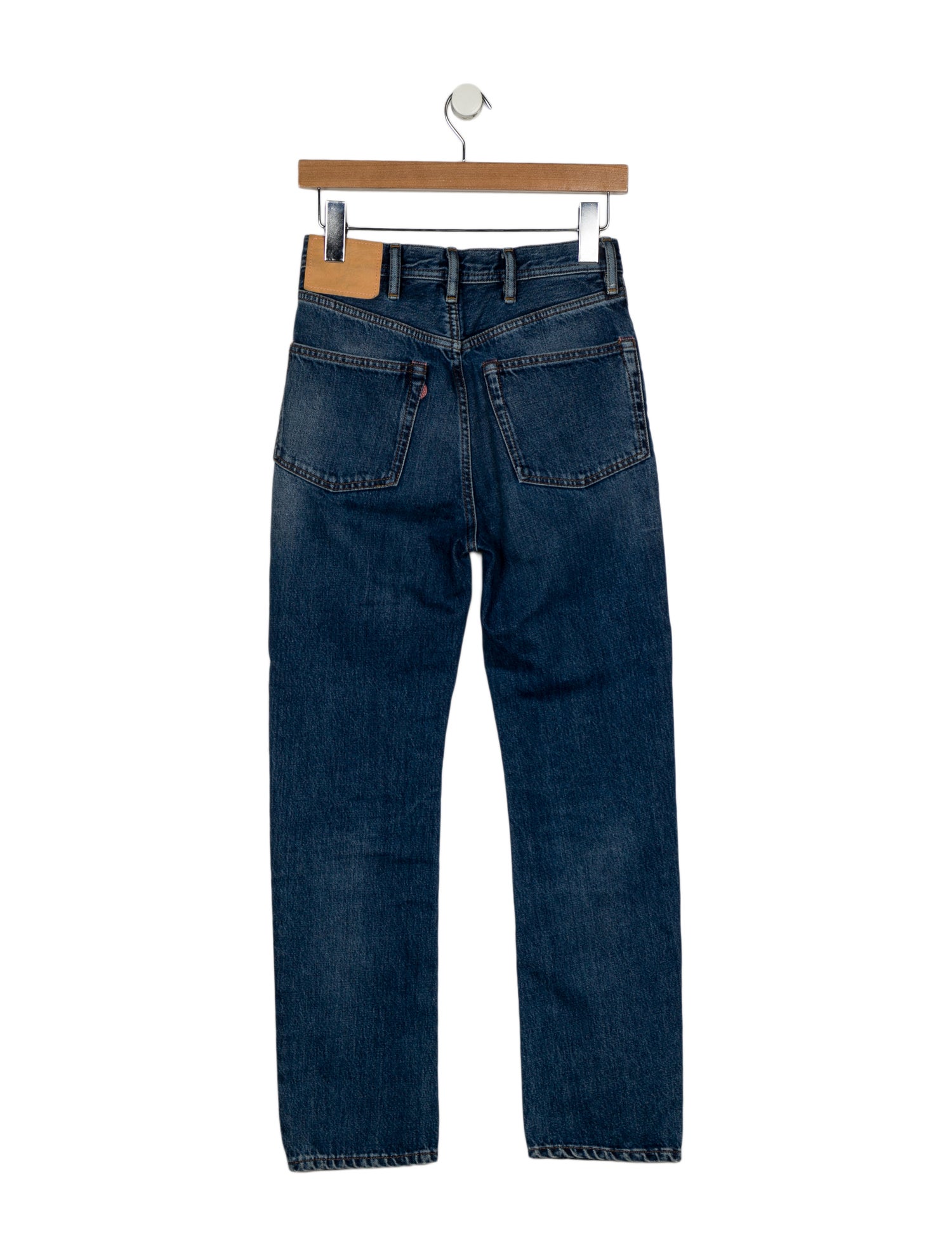 Acne Studios Blå Konst Mid-Rise Straight Leg Jeans