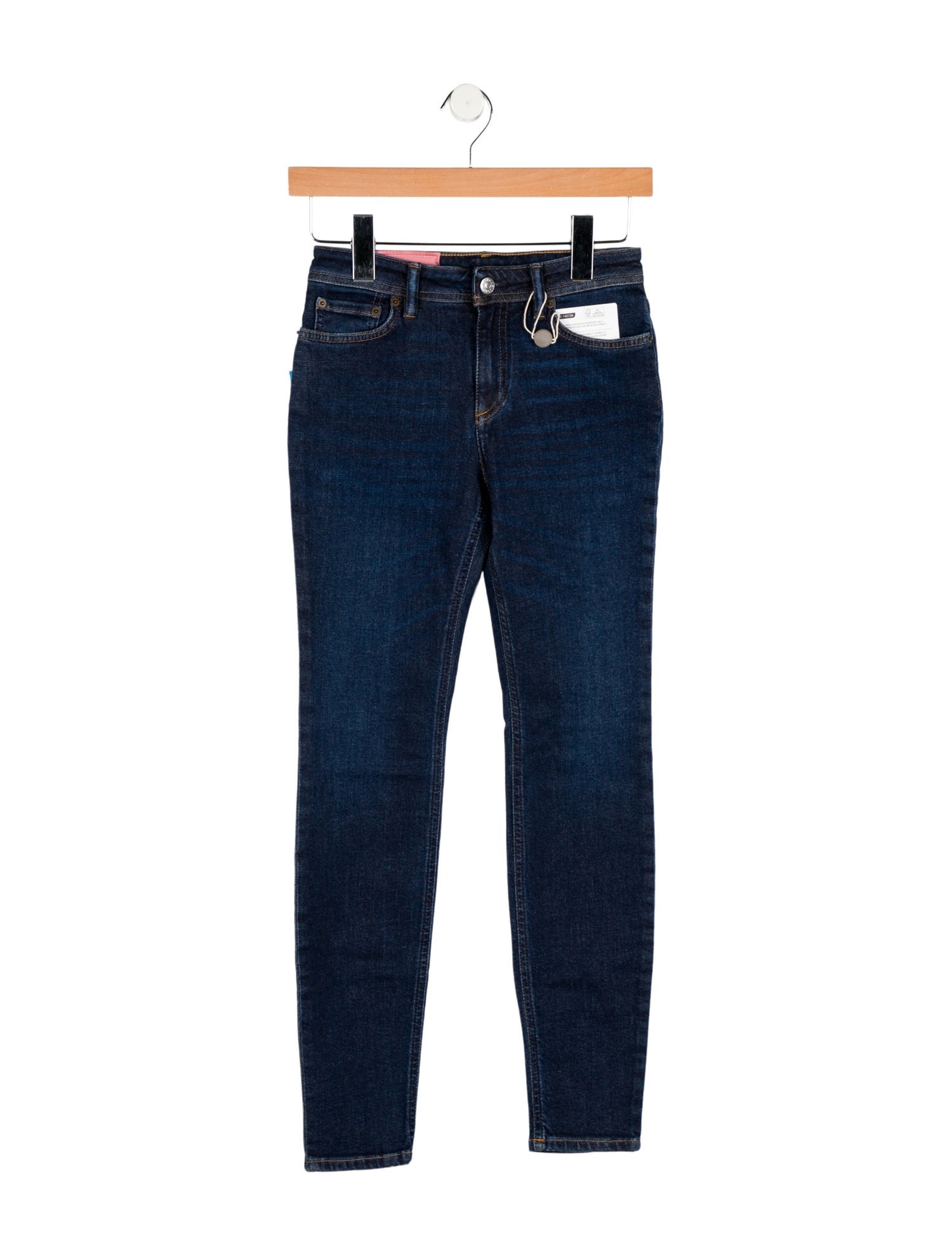 Acne Studios Blå Konst Mid-Rise Skinny Leg Jeans w/ Tags