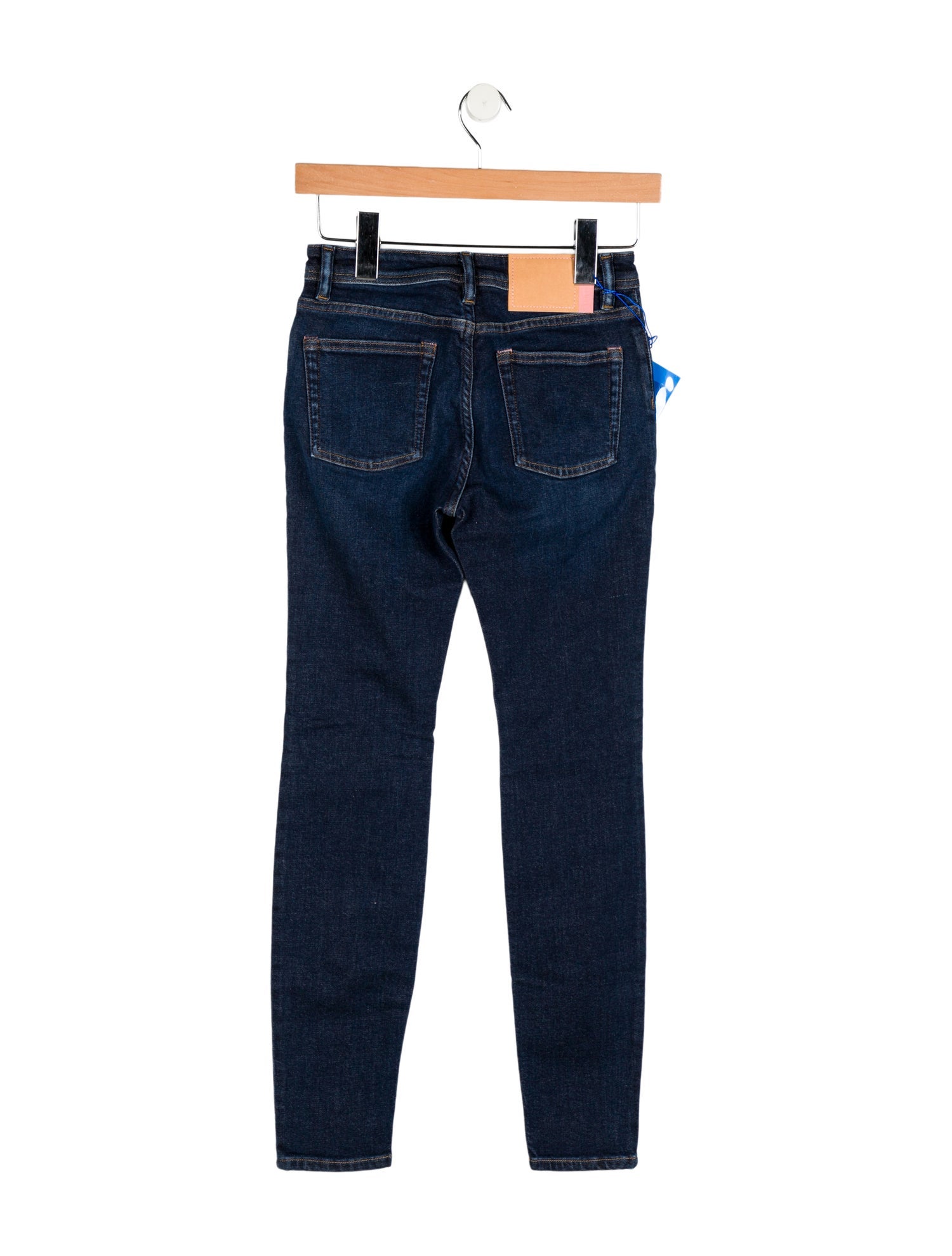 Acne Studios Blå Konst Mid-Rise Skinny Leg Jeans w/ Tags