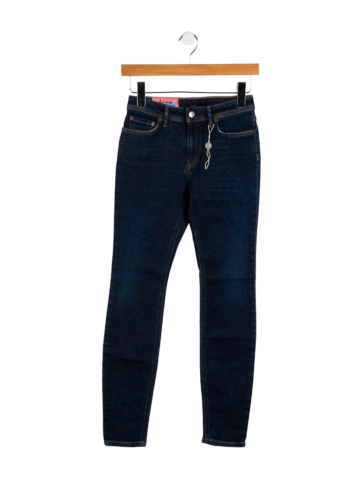 Acne Studios Blå Konst Mid-Rise Skinny Leg Jeans w/ Tags