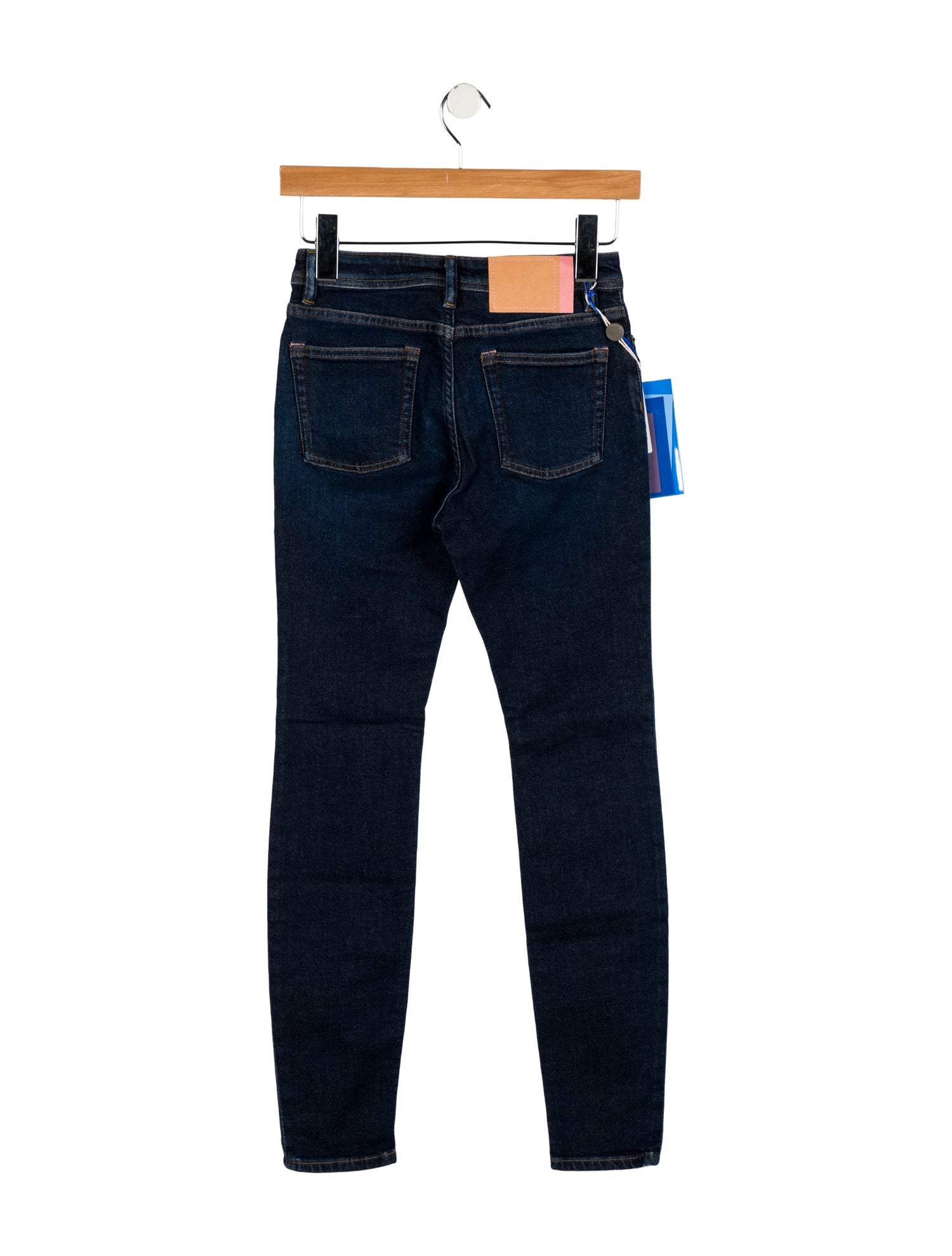 Acne Studios Blå Konst Mid-Rise Skinny Leg Jeans w/ Tags