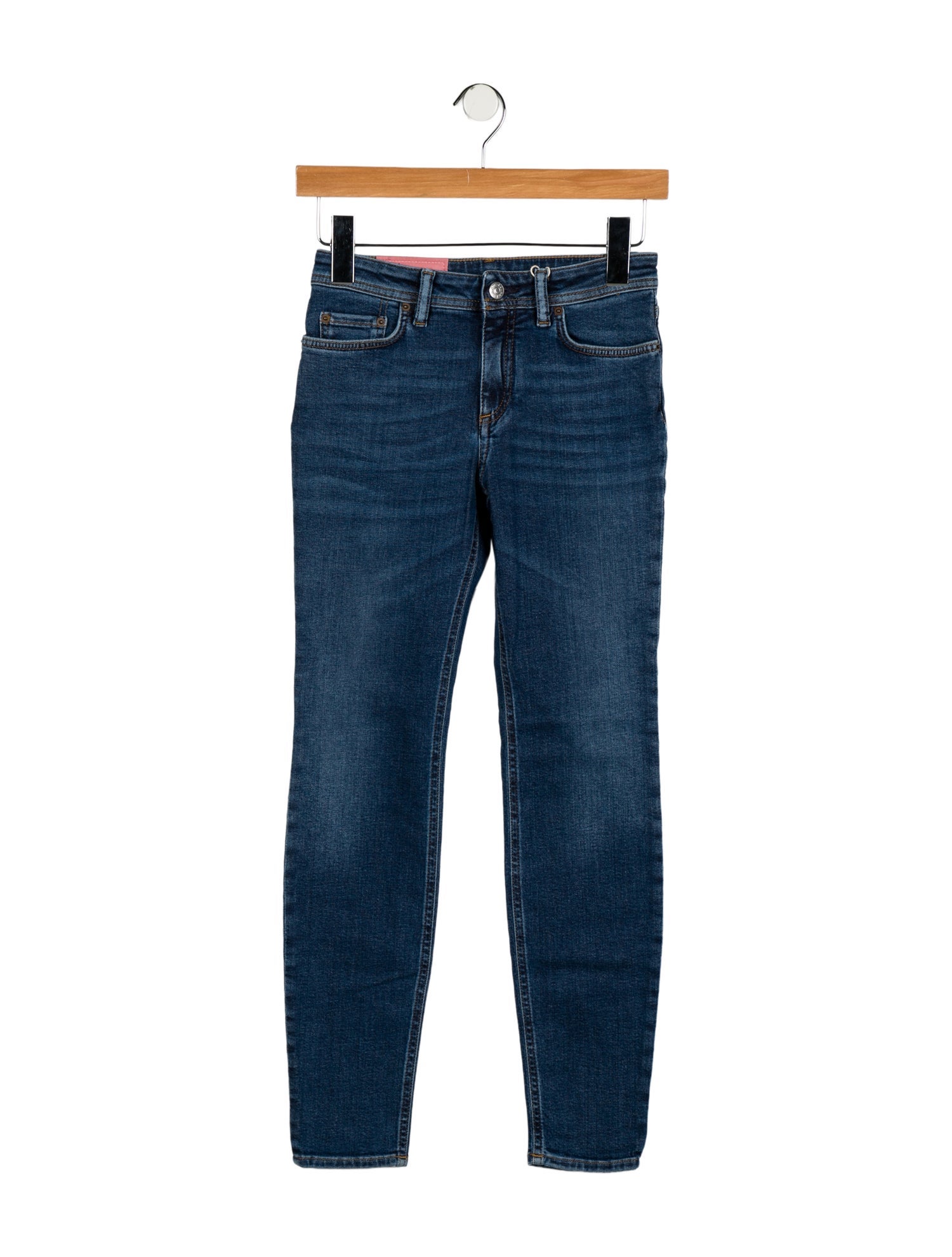Acne Studios Blå Konst Mid-Rise Skinny Leg Jeans w/ Tags