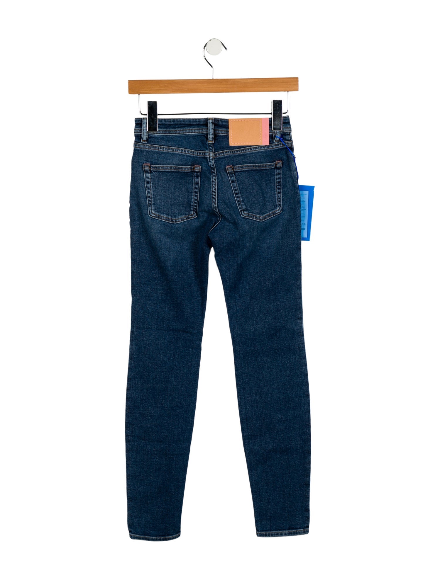Acne Studios Blå Konst Mid-Rise Skinny Leg Jeans w/ Tags