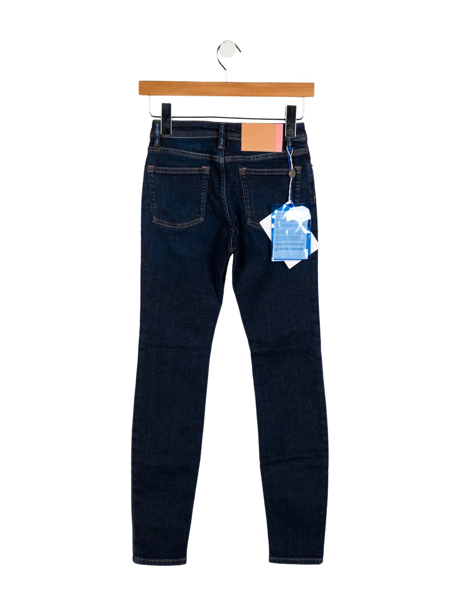 Acne Studios Blå Konst Mid-Rise Skinny Leg Jeans w/ Tags