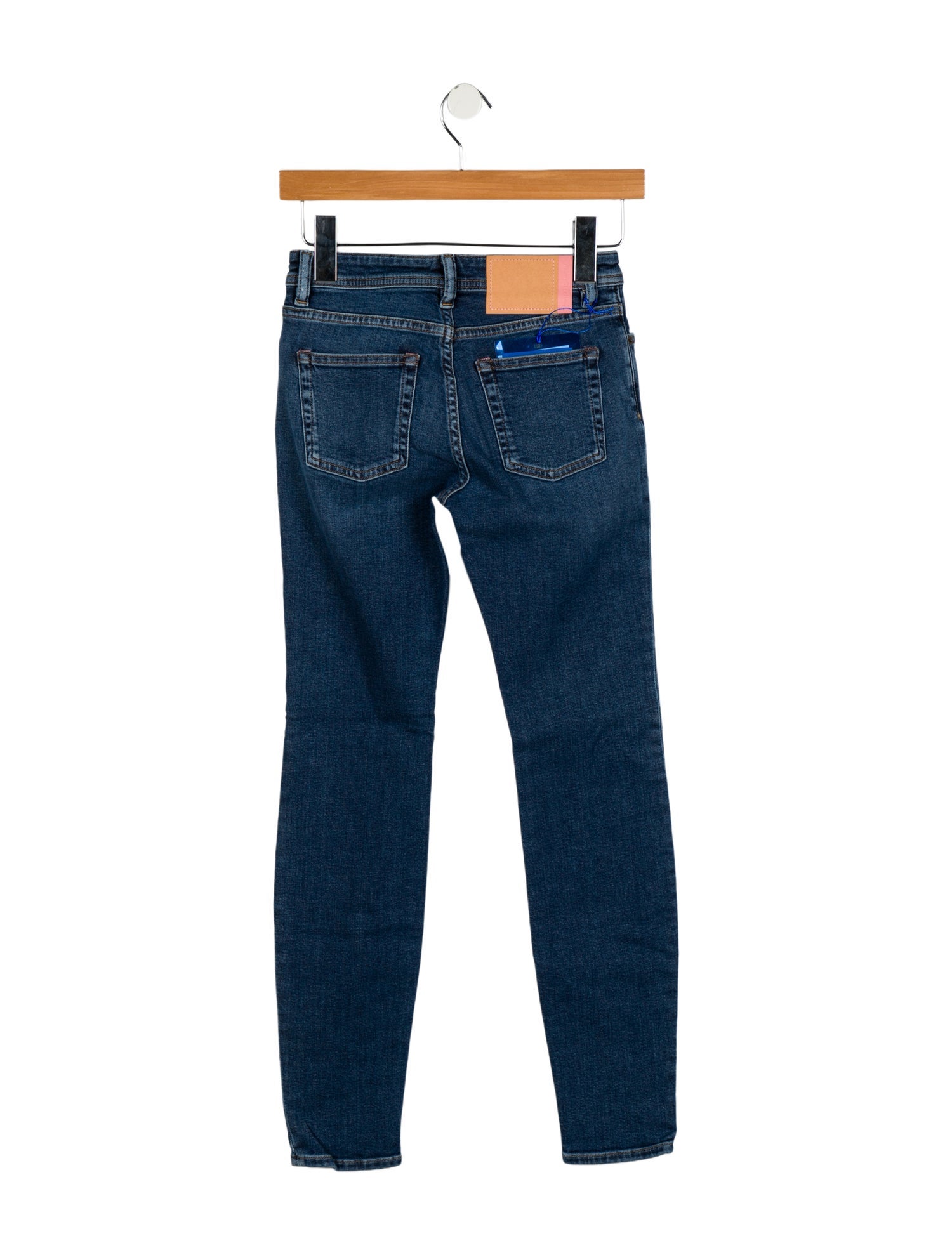 Acne Studios Blå Konst Mid-Rise Skinny Leg Jeans w/ Tags