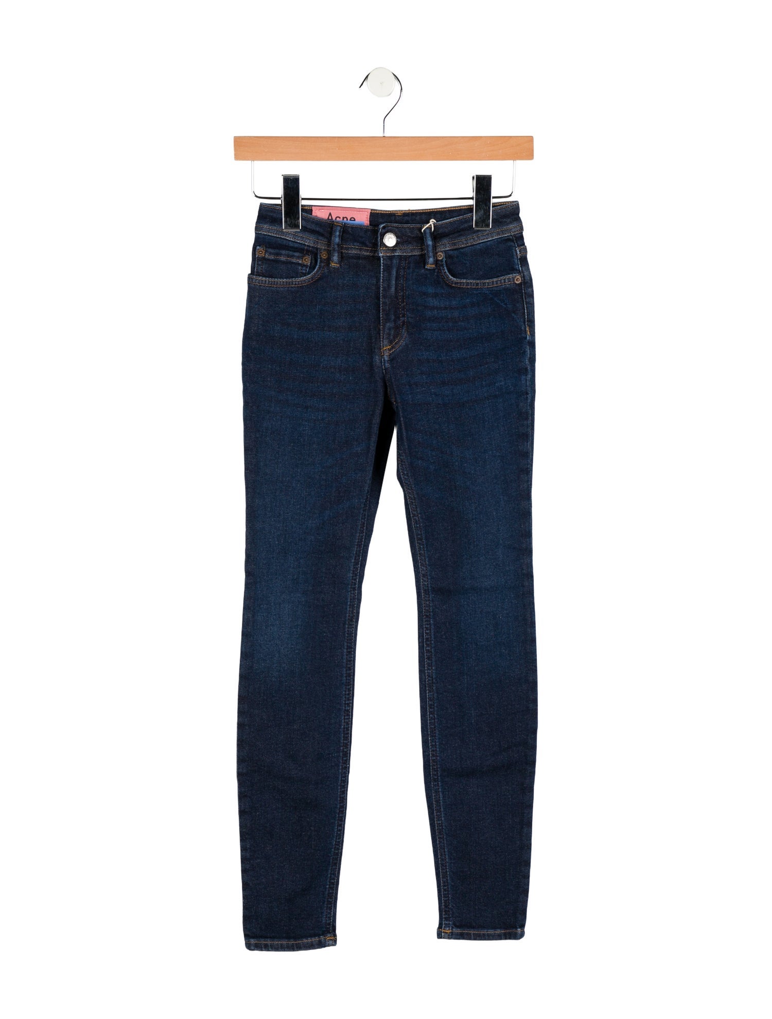 Acne Studios Blå Konst Mid-Rise Skinny Leg Jeans w/ Tags