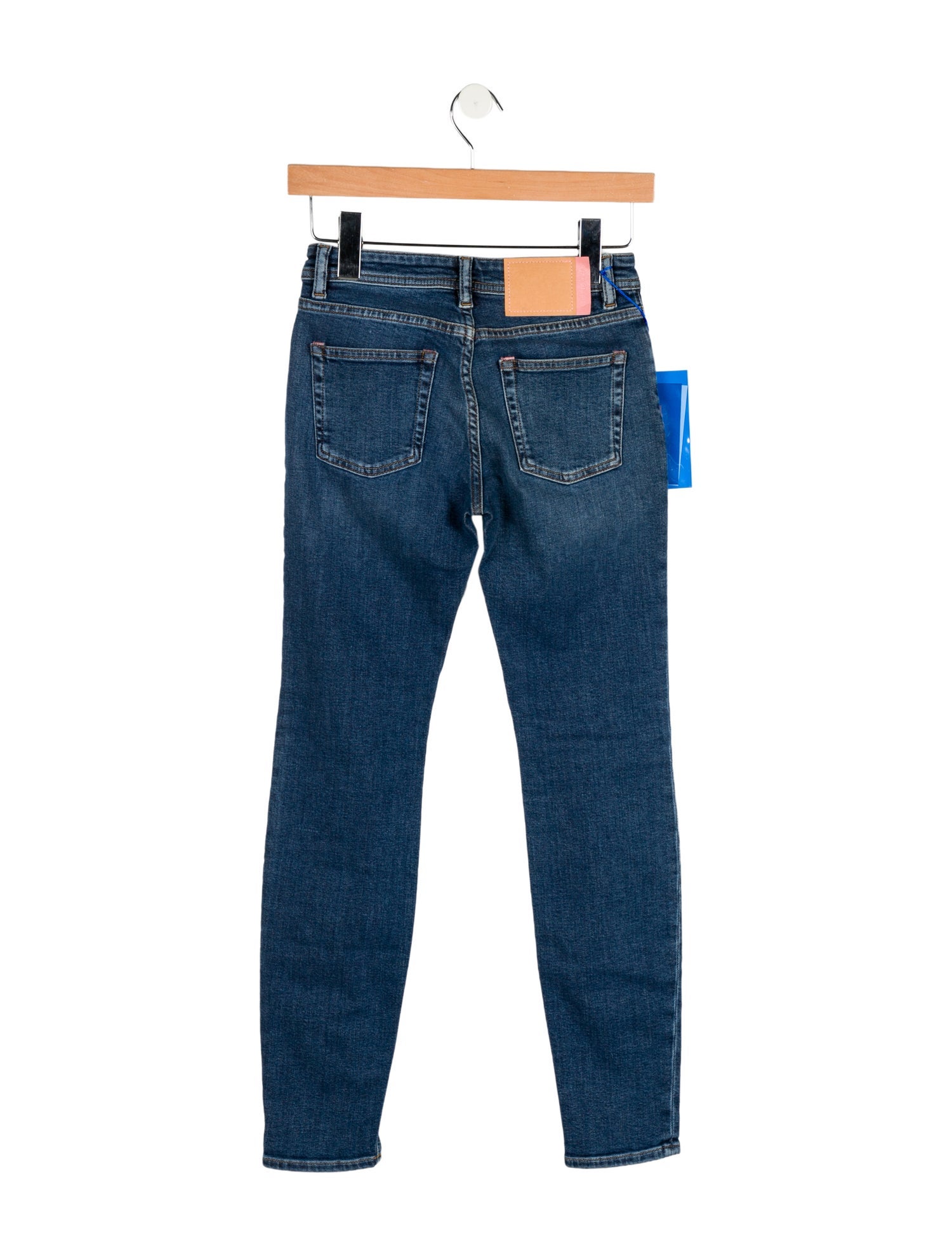 Acne Studios Blå Konst Mid-Rise Skinny Leg Jeans w/ Tags