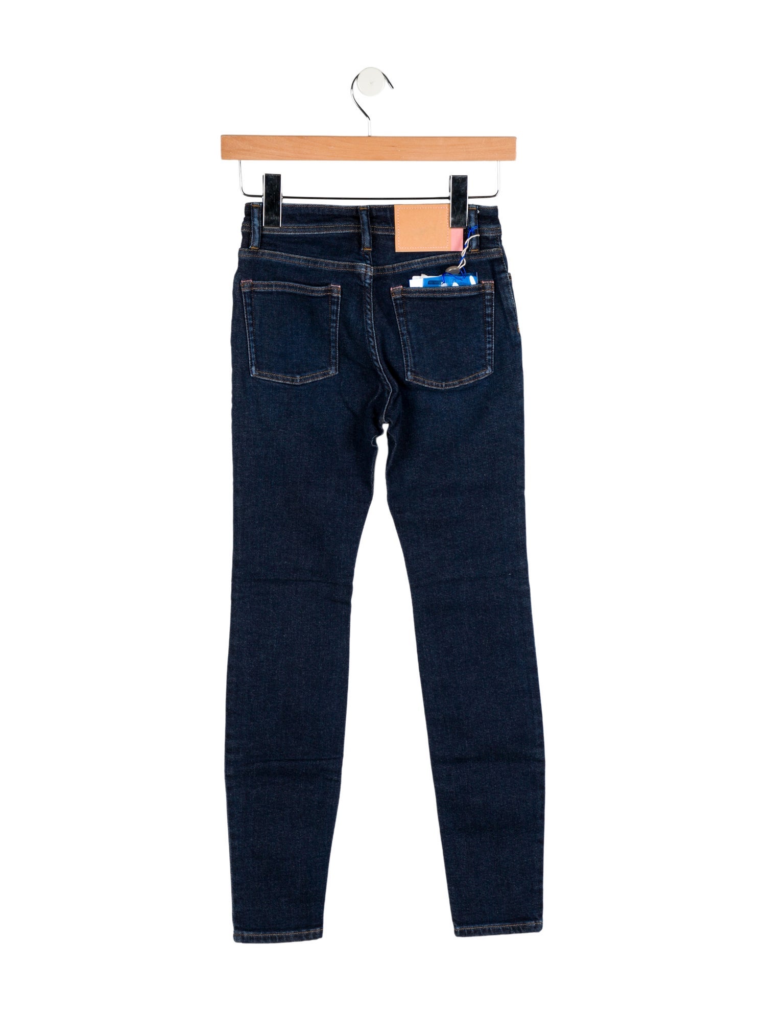 Acne Studios Blå Konst Mid-Rise Skinny Leg Jeans w/ Tags