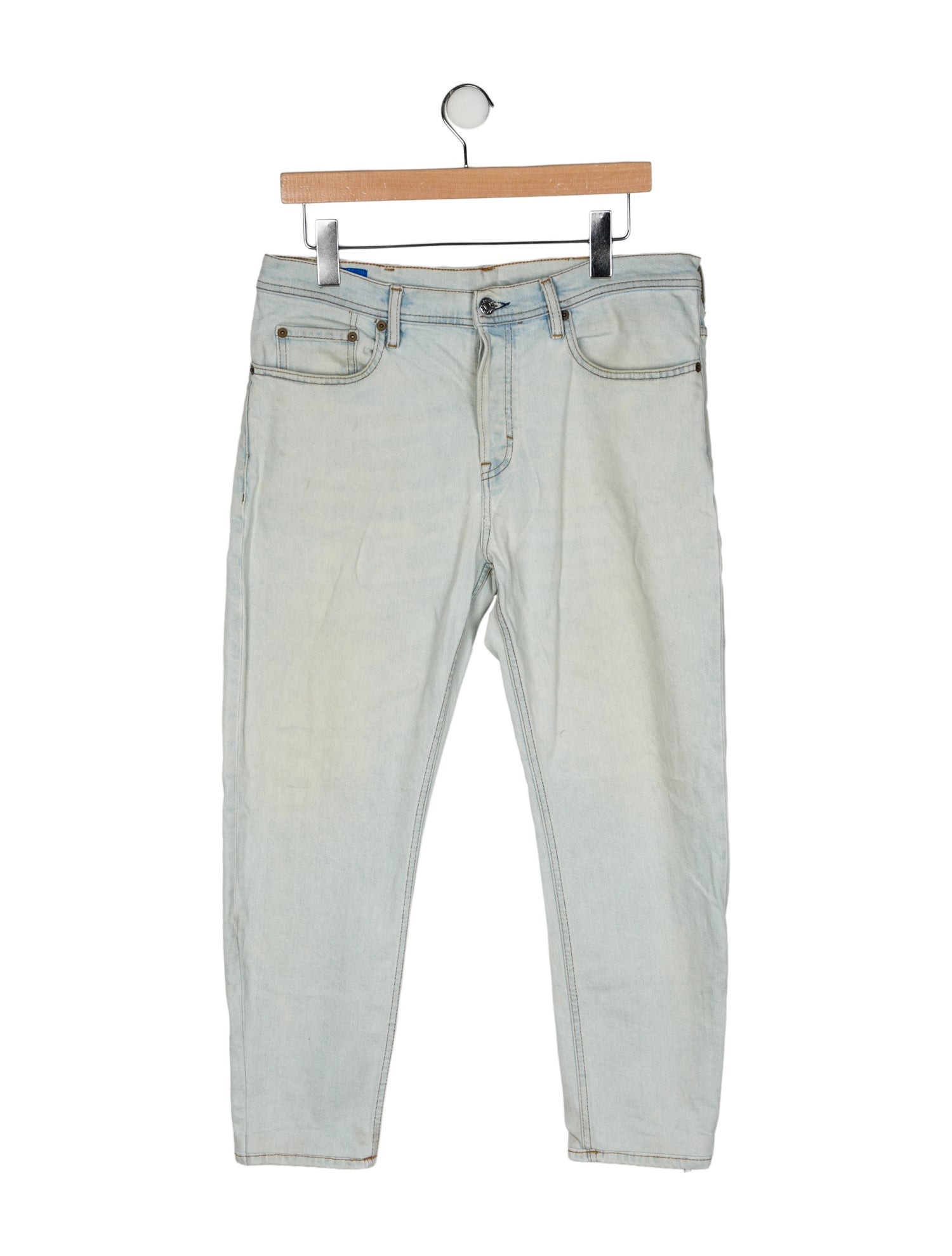 Acne Studios Blå Konst Mid-Rise Straight Leg Jeans