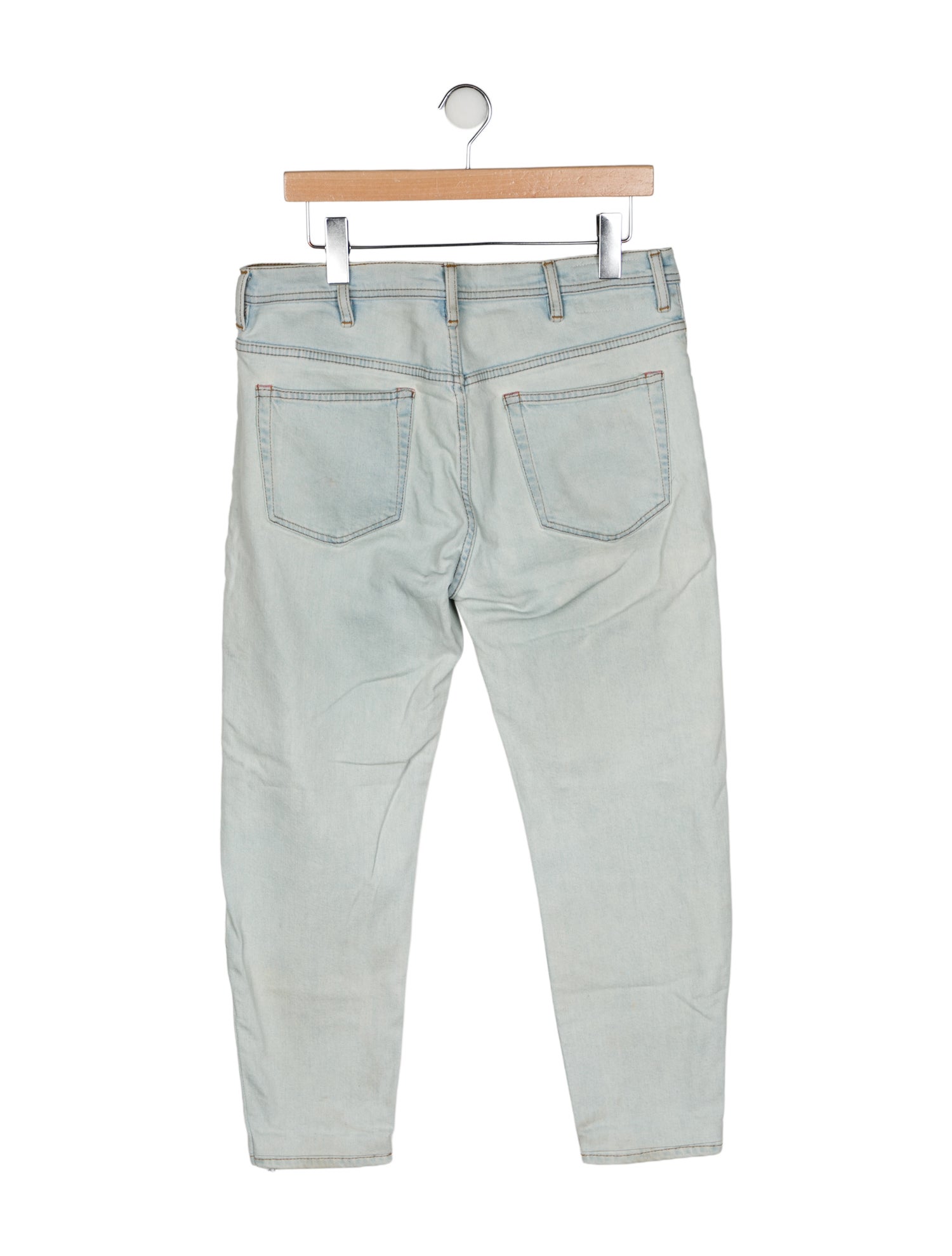 Acne Studios Blå Konst Mid-Rise Straight Leg Jeans