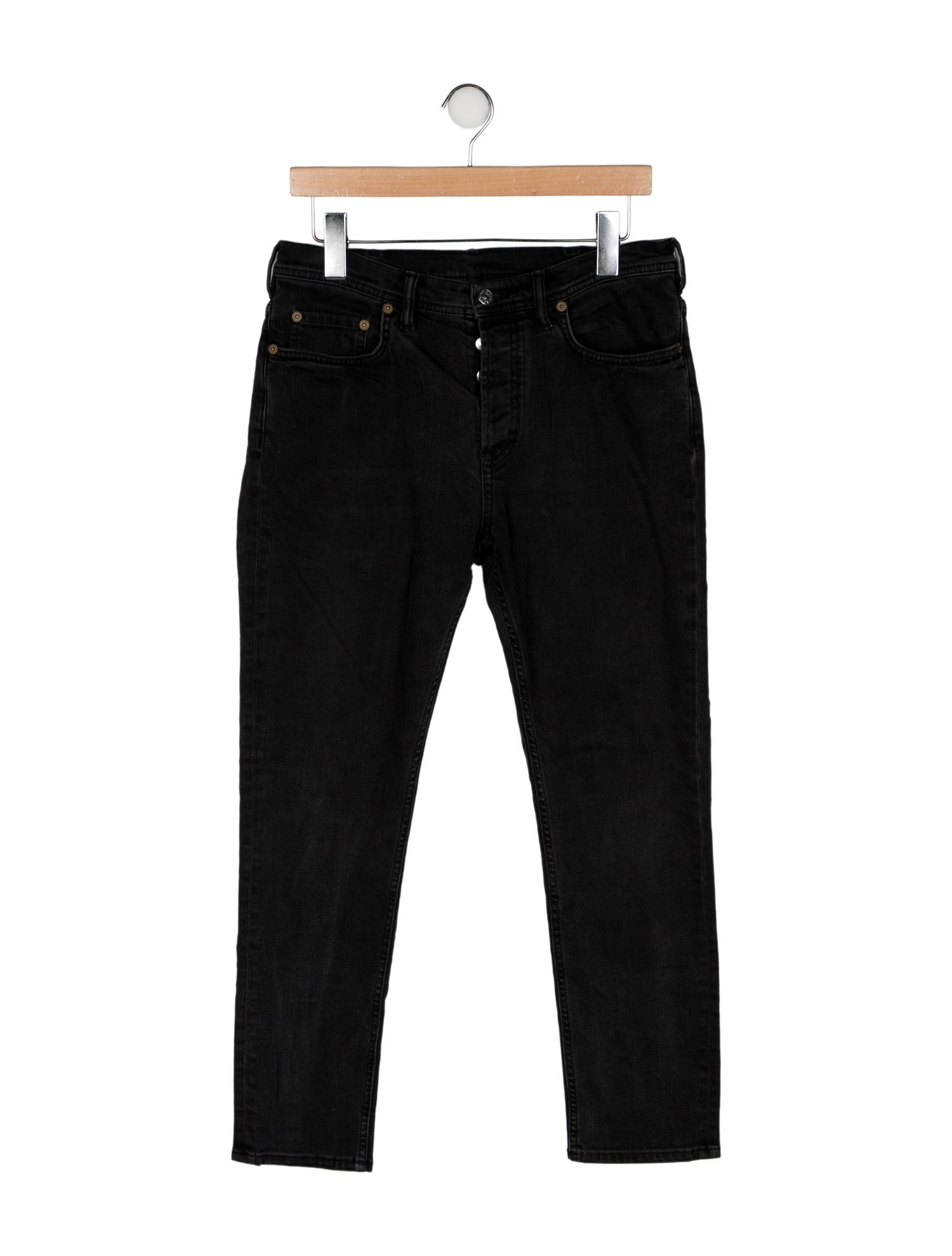 Acne Studios Blå Konst Mid-Rise Straight Leg Jeans