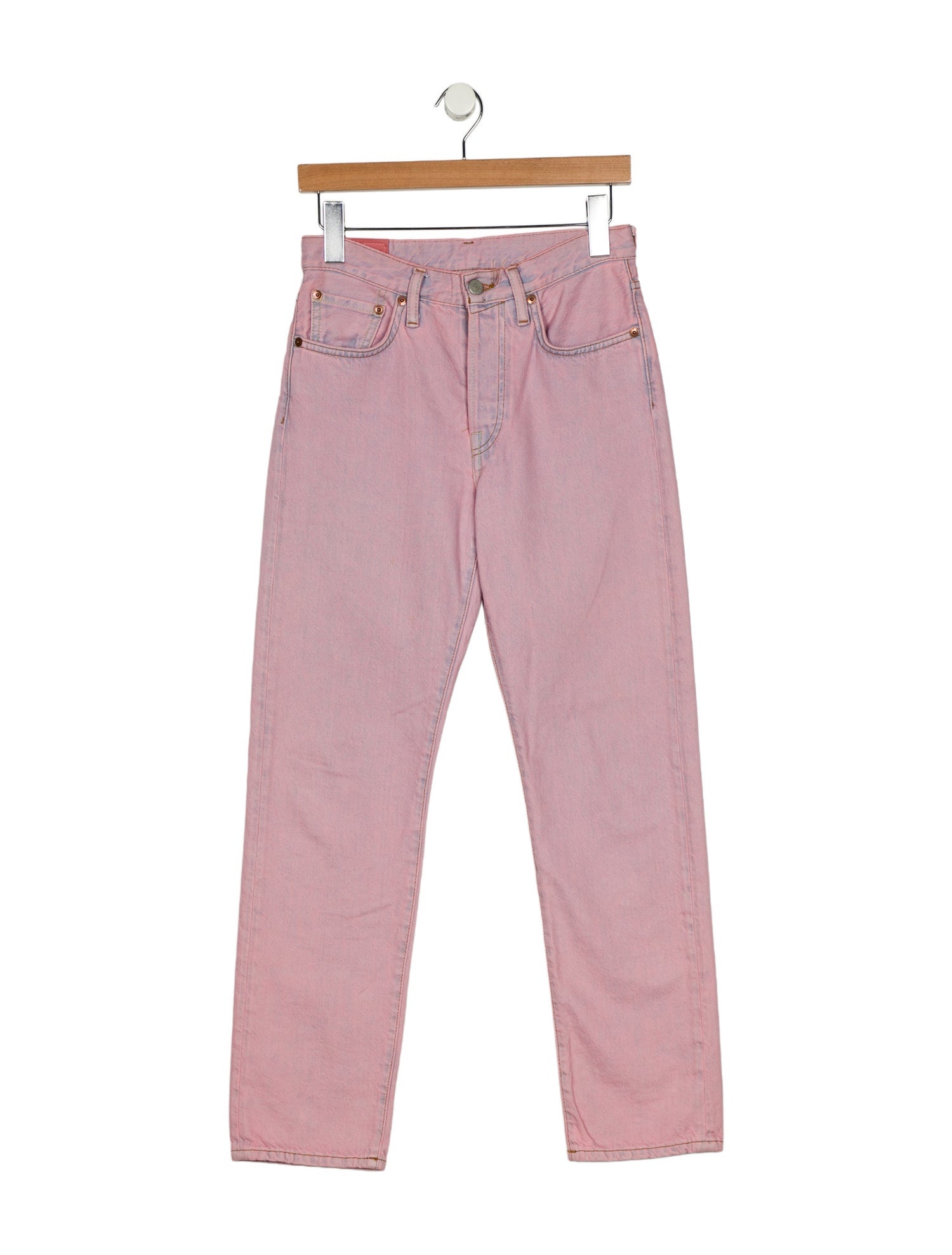 Acne Studios Blå Konst Mid-Rise Straight Leg Jeans