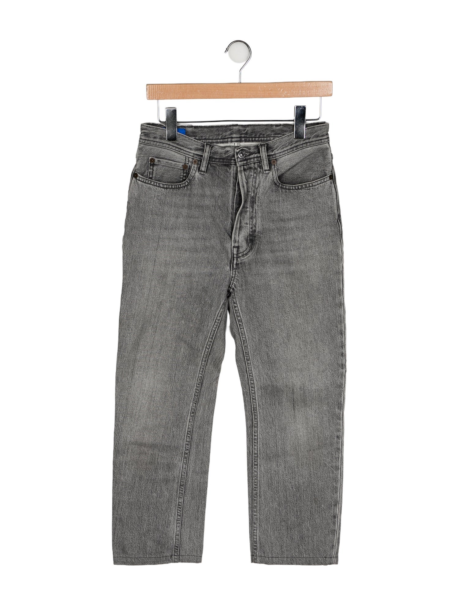 Acne Studios Blå Konst Mid-Rise Straight Leg Jeans