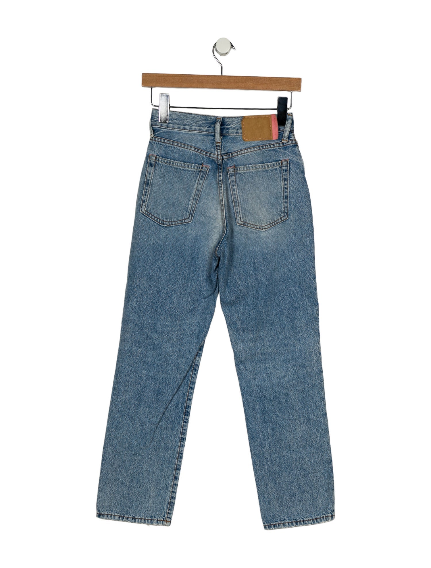 Acne Studios Blå Konst Mid-Rise Straight Leg Jeans