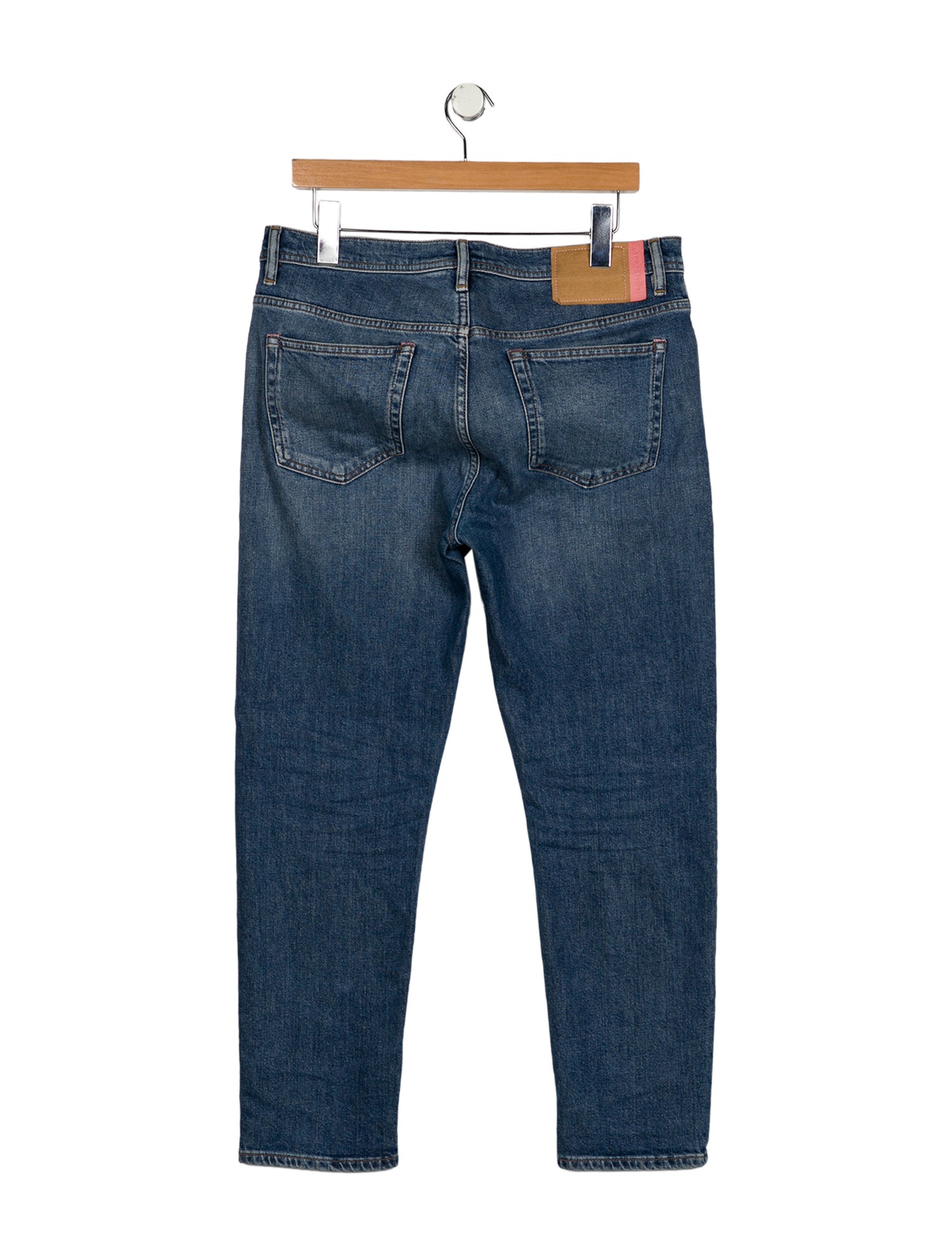 Acne Studios Blå Konst Mid-Rise Straight Leg Jeans