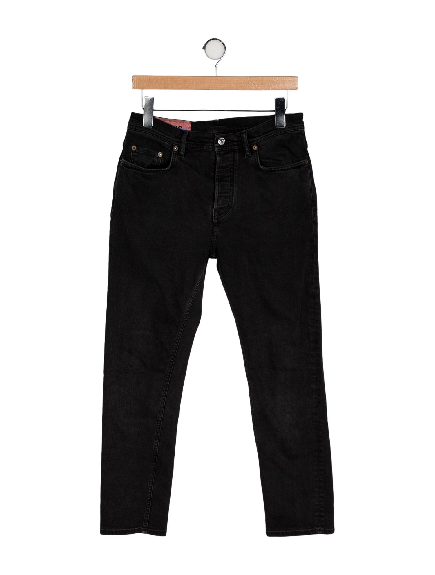 Acne Studios Blå Konst Mid-Rise Straight Leg Jeans