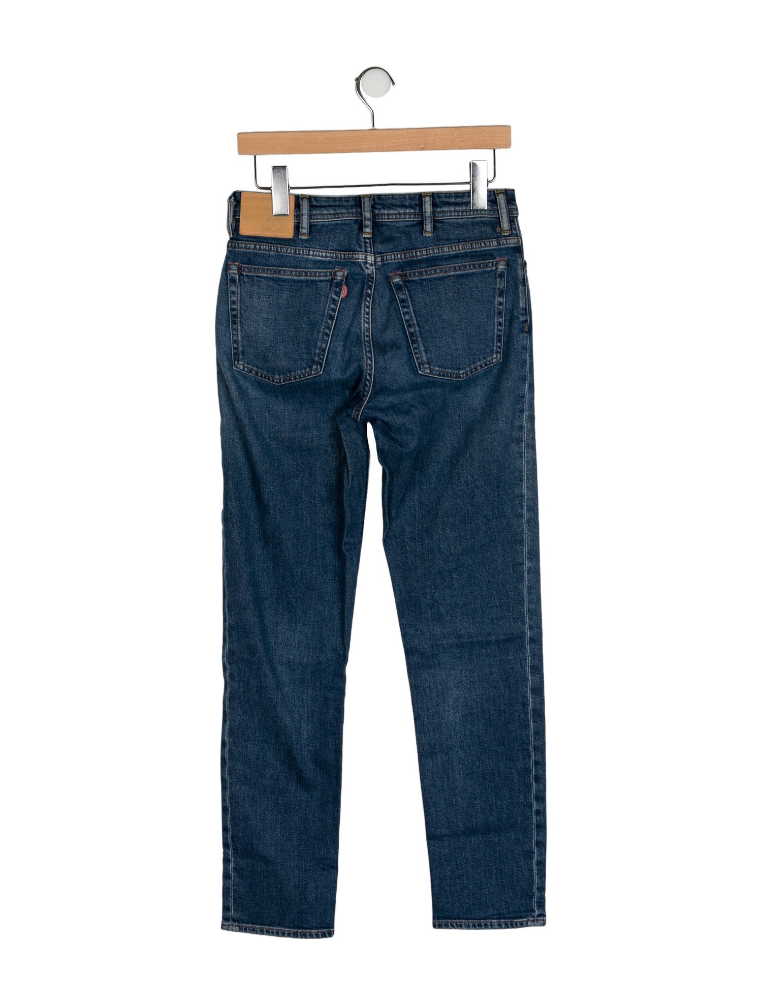 Acne Studios Blå Konst Mid-Rise Straight Leg Jeans