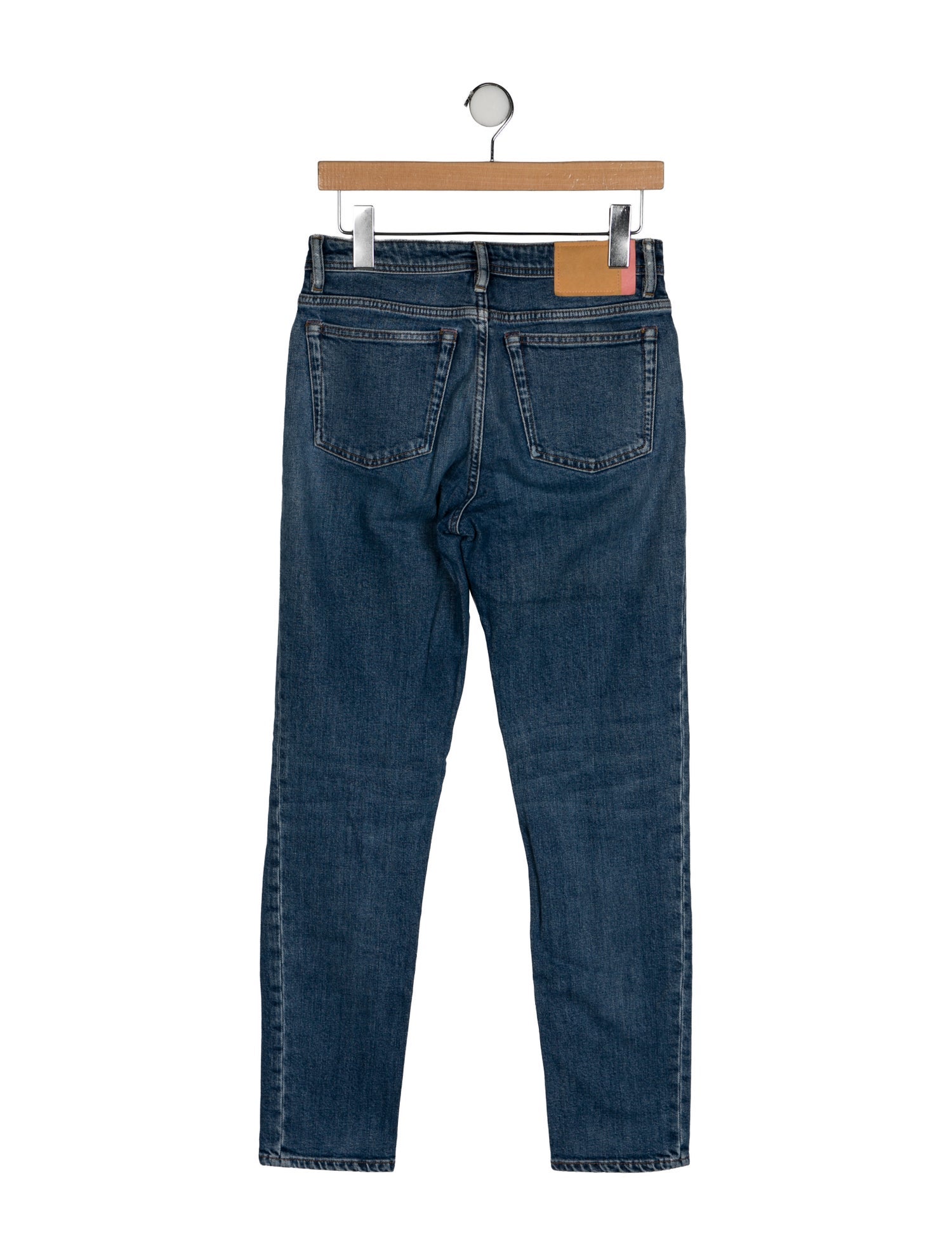 Acne Studios Blå Konst Mid-Rise Straight Leg Jeans