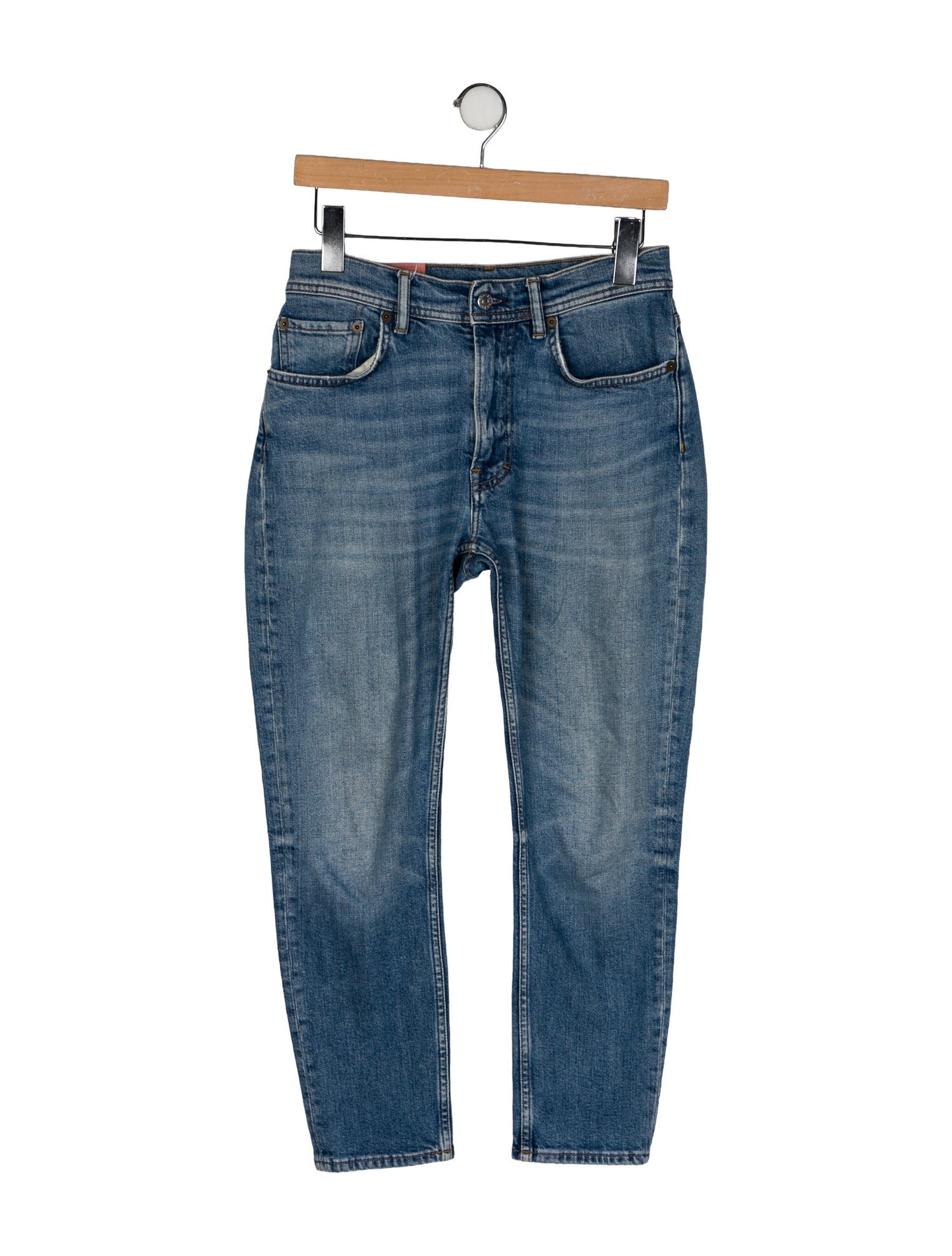 Acne Studios Blå Konst Mid-Rise Skinny Leg Jeans
