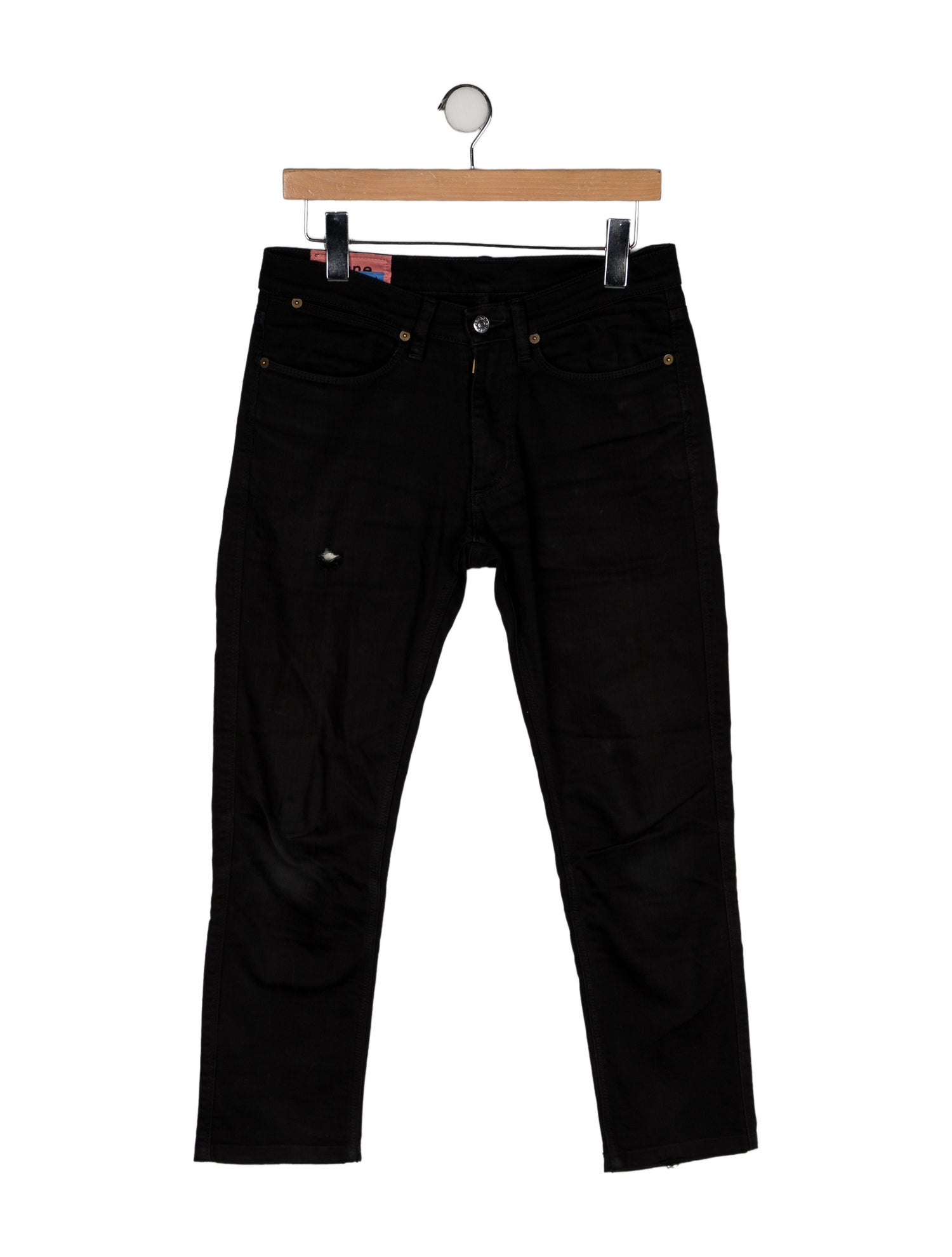 Acne Studios Blå Konst Mid-Rise Straight Leg Jeans