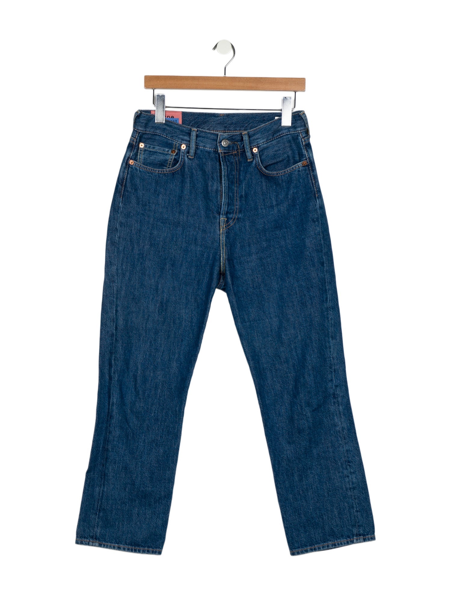 Acne Studios Blå Konst High-Rise Straight Leg Jeans