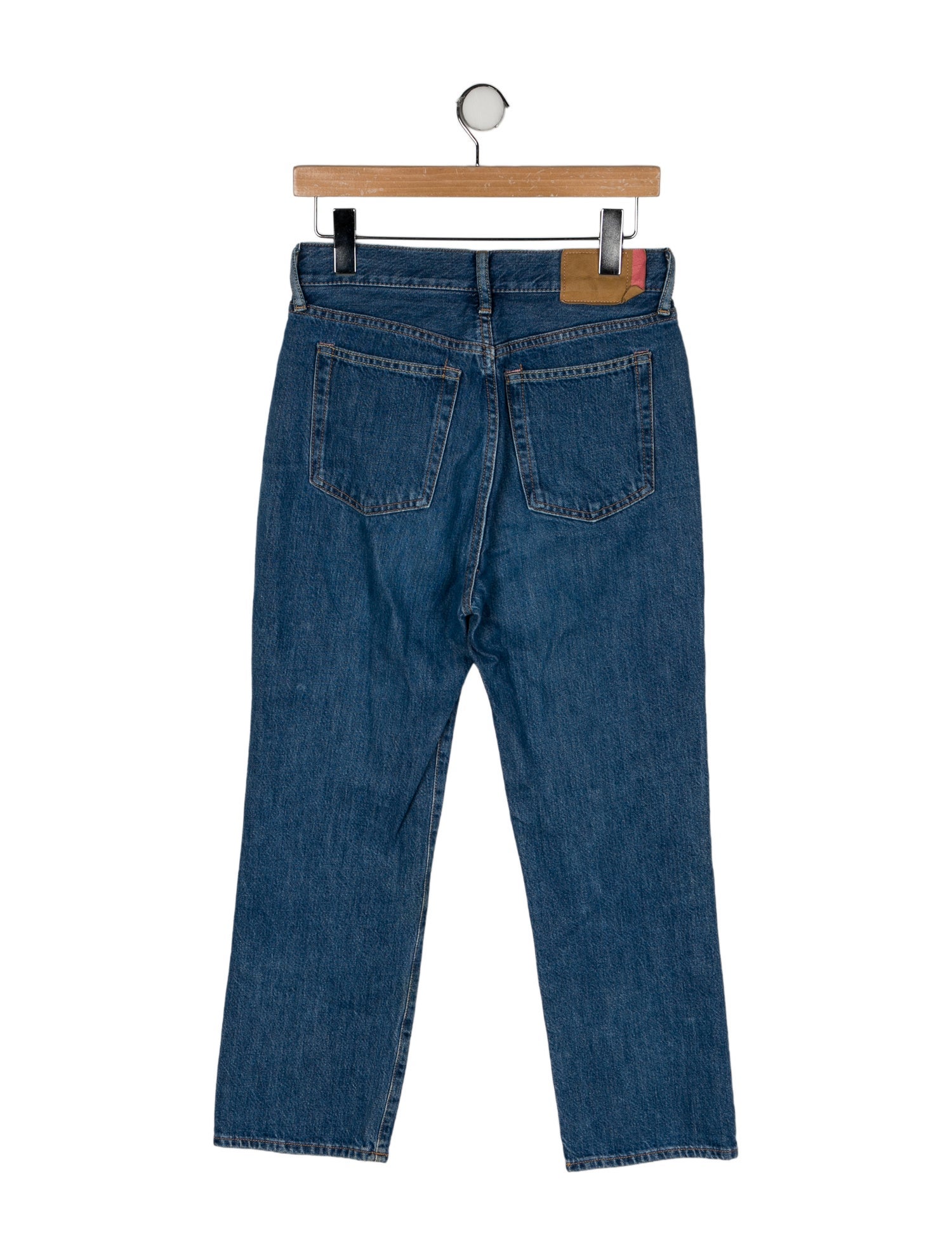 Acne Studios Blå Konst Mid-Rise Straight Leg Jeans
