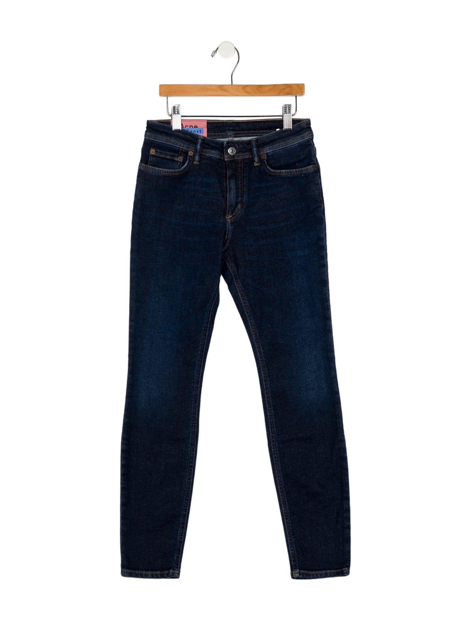 Acne Studios Blå Konst Low-Rise Skinny Leg Jeans w/ Tags