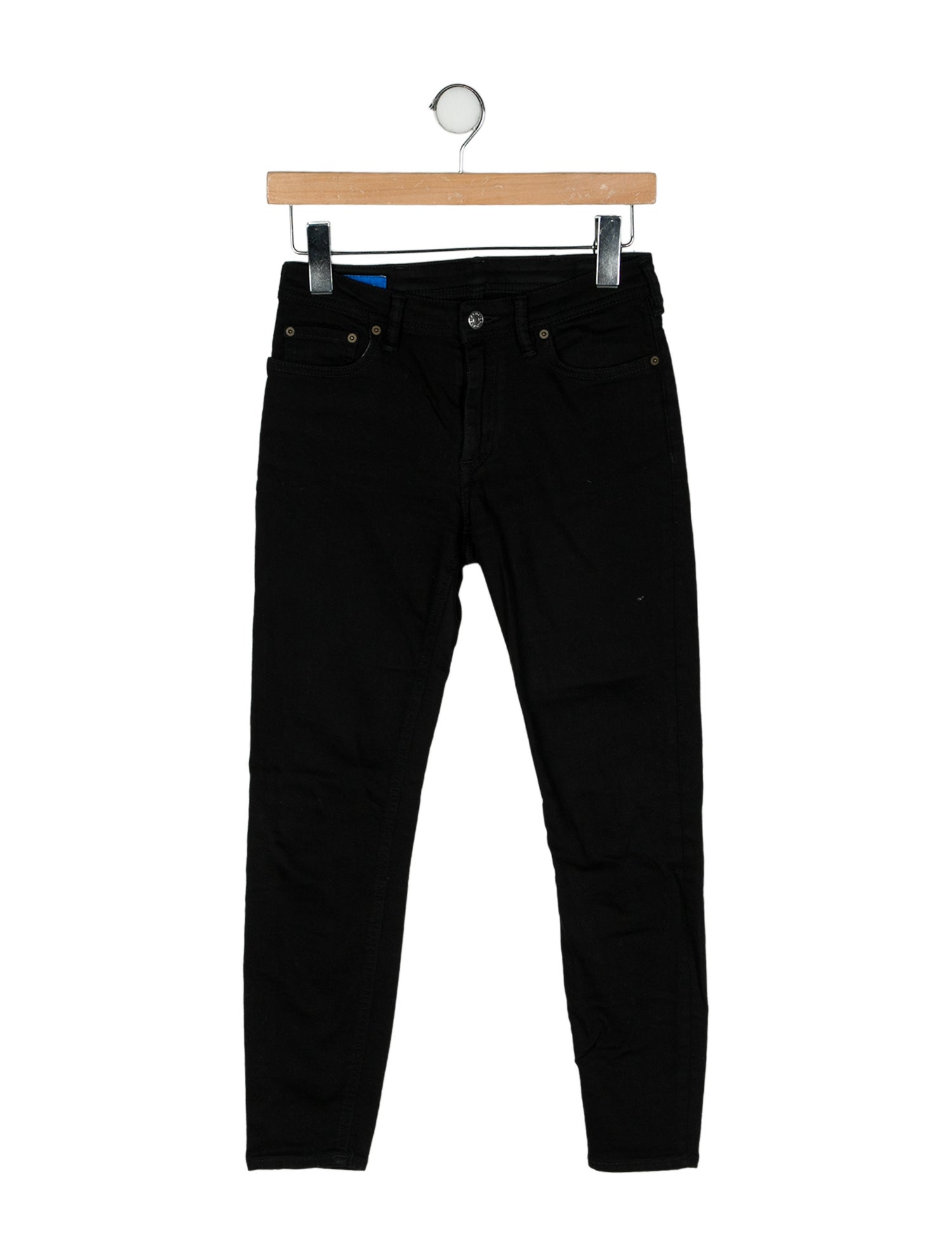 Acne Studios Blå Konst Mid-Rise Skinny Leg Jeans