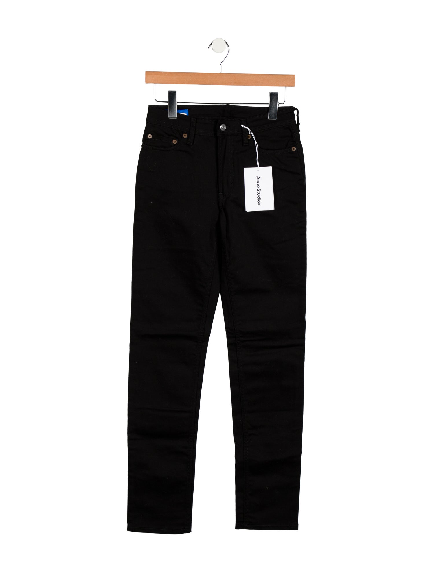 Acne Studios Blå Konst Mid-Rise Straight Leg Jeans w/ Tags