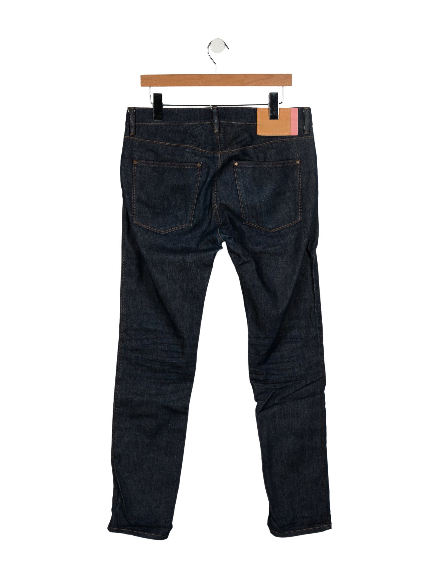 Acne Studios Blå Konst Mid-Rise Straight Leg Jeans