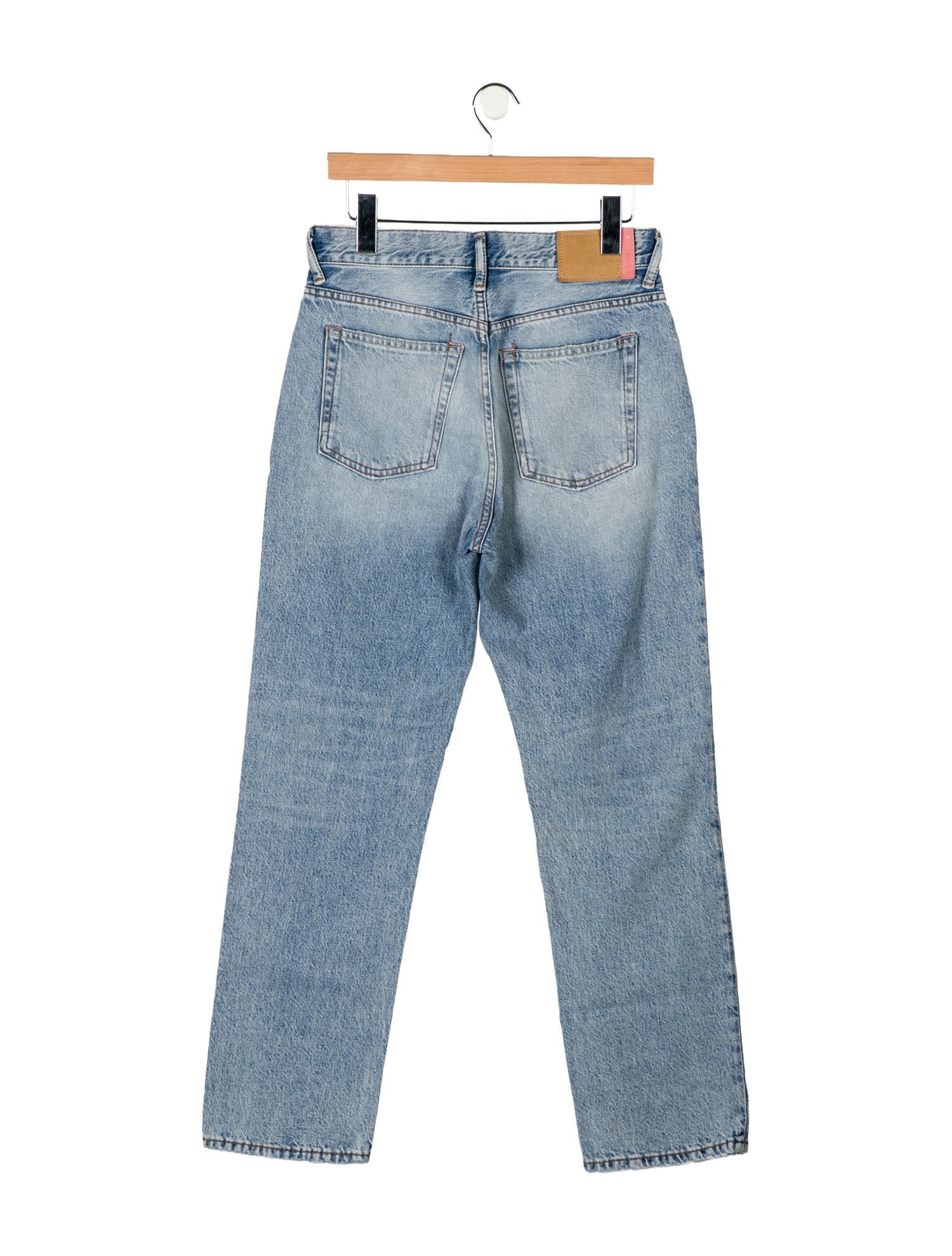 Acne Studios Blå Konst High-Rise Straight Leg Jeans w/ Tags
