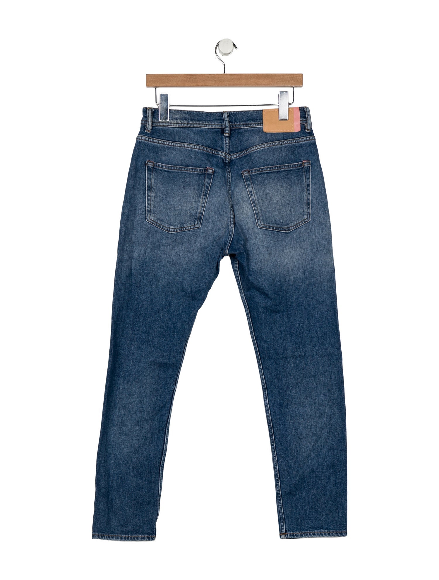 Acne Studios Blå Konst Mid-Rise Straight Leg Jeans
