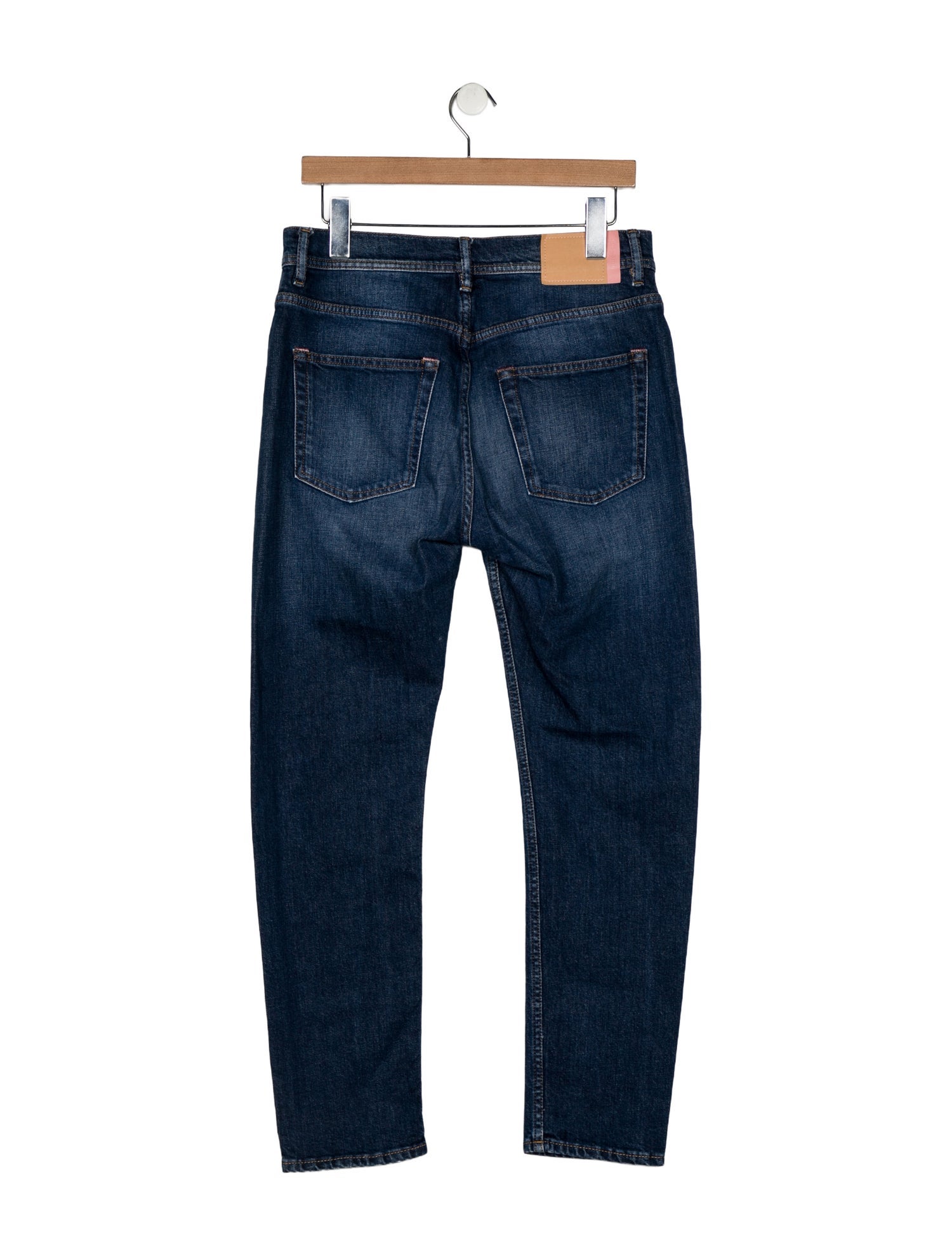 Acne Studios Blå Konst Mid-Rise Straight Leg Jeans