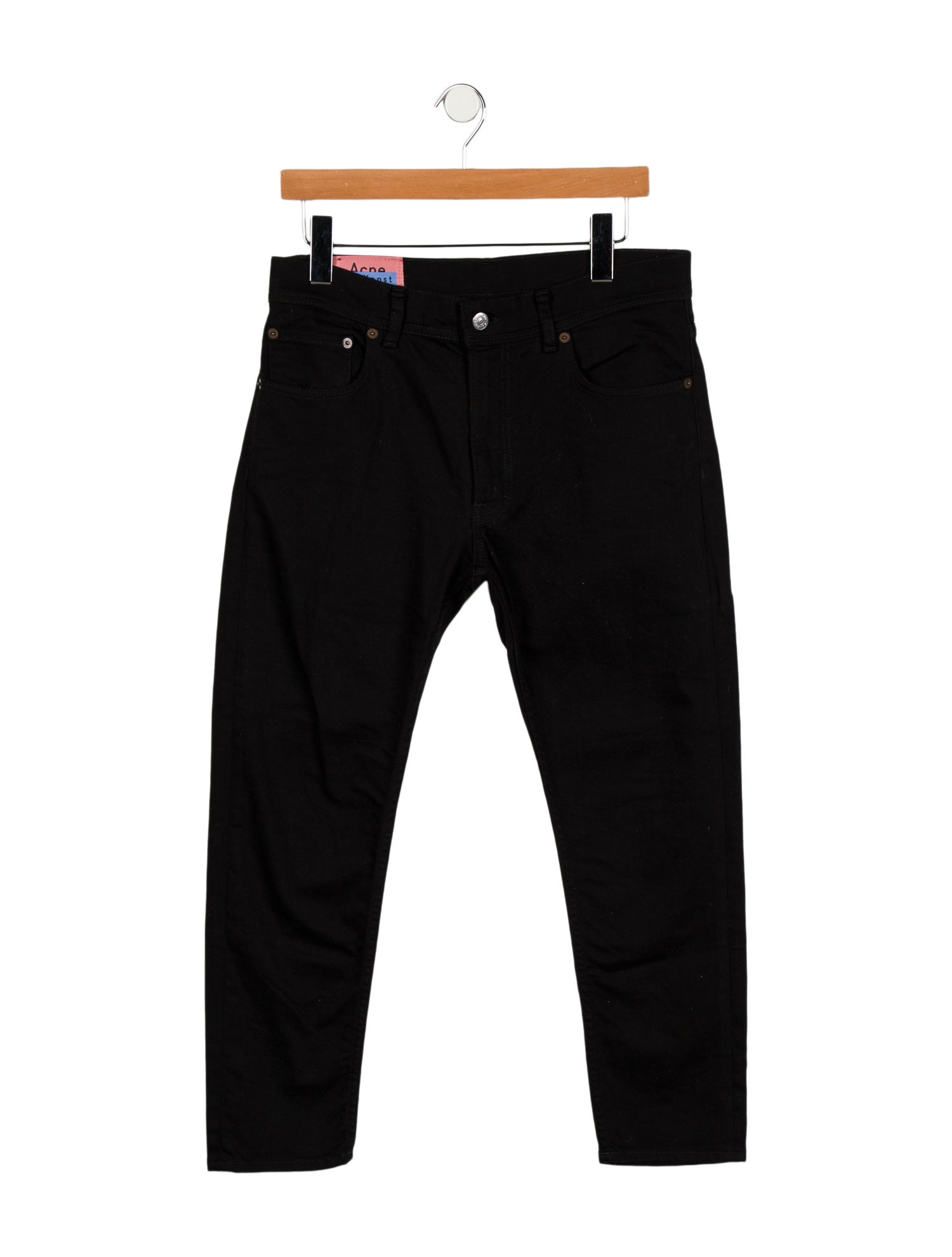 Acne Studios Blå Konst Mid-Rise Straight Leg Jeans