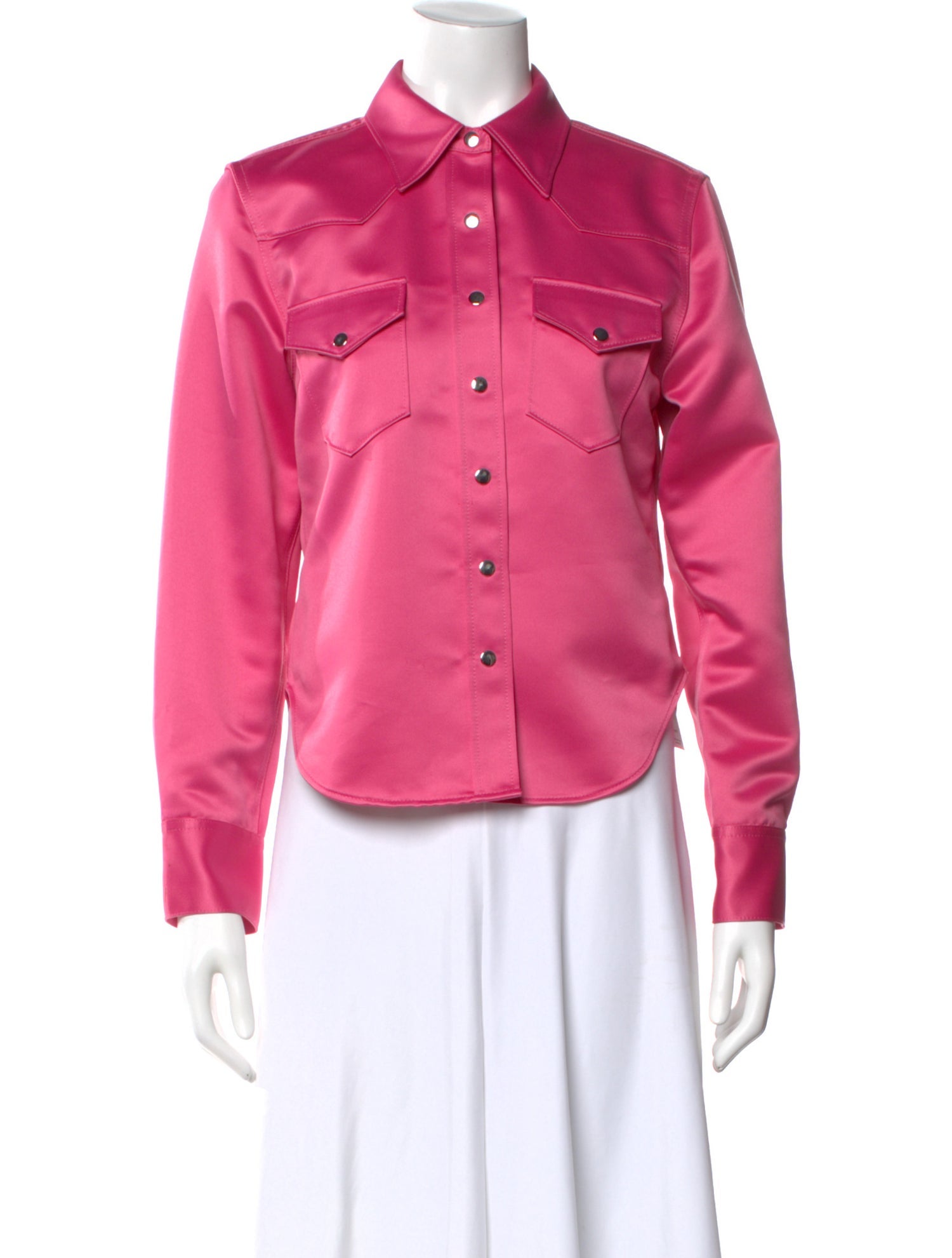 Acne Studios Blå Konst Long Sleeve Button-Up Top