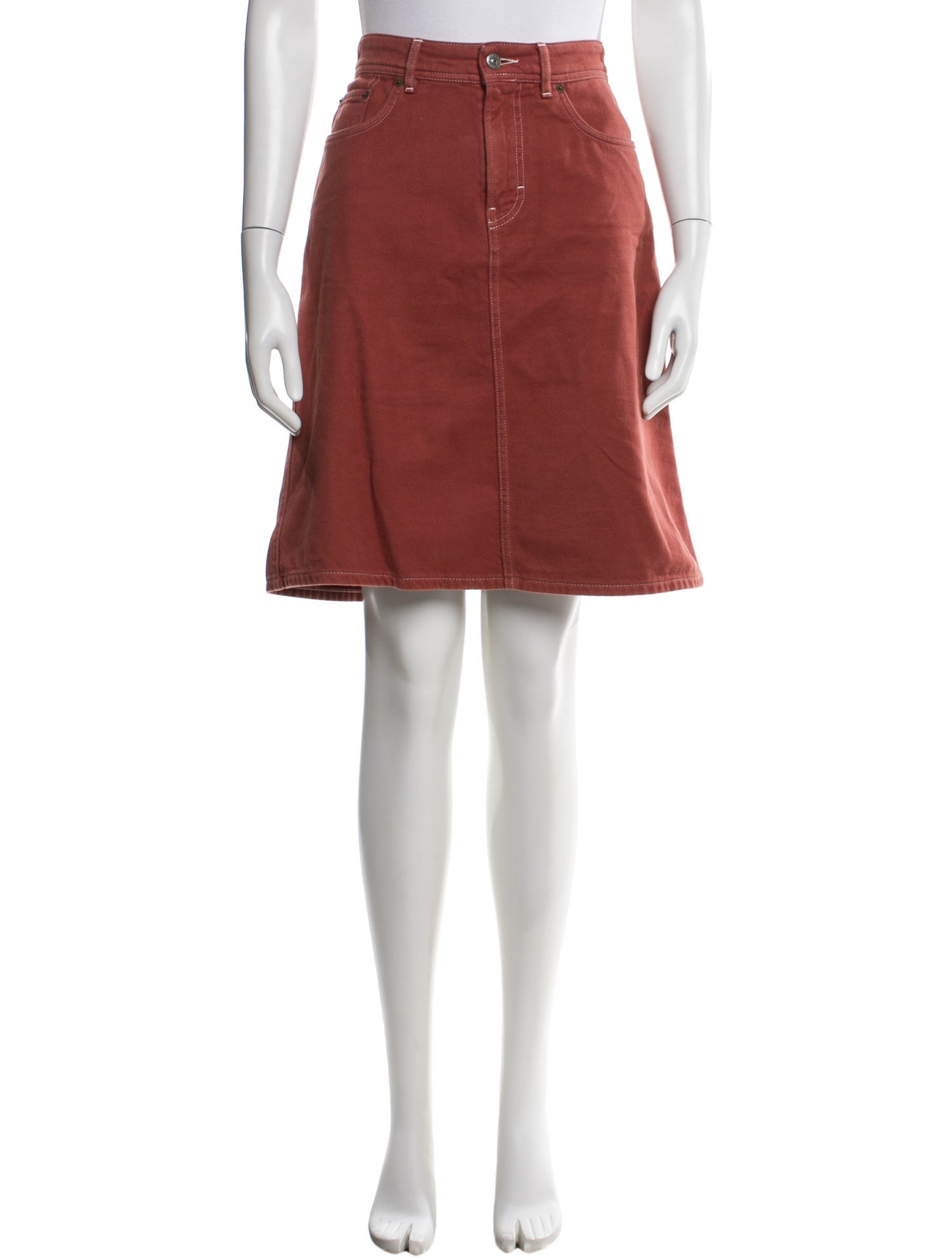 Acne Studios Blå Konst Knee-Length Skirt