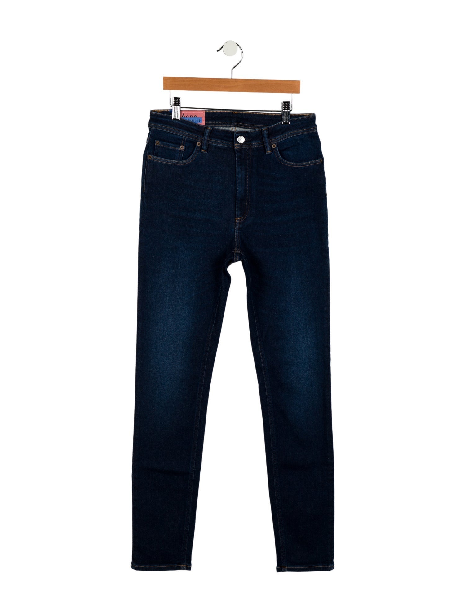 Acne Studios Blå Konst Mid-Rise Skinny Leg Jeans w/ Tags
