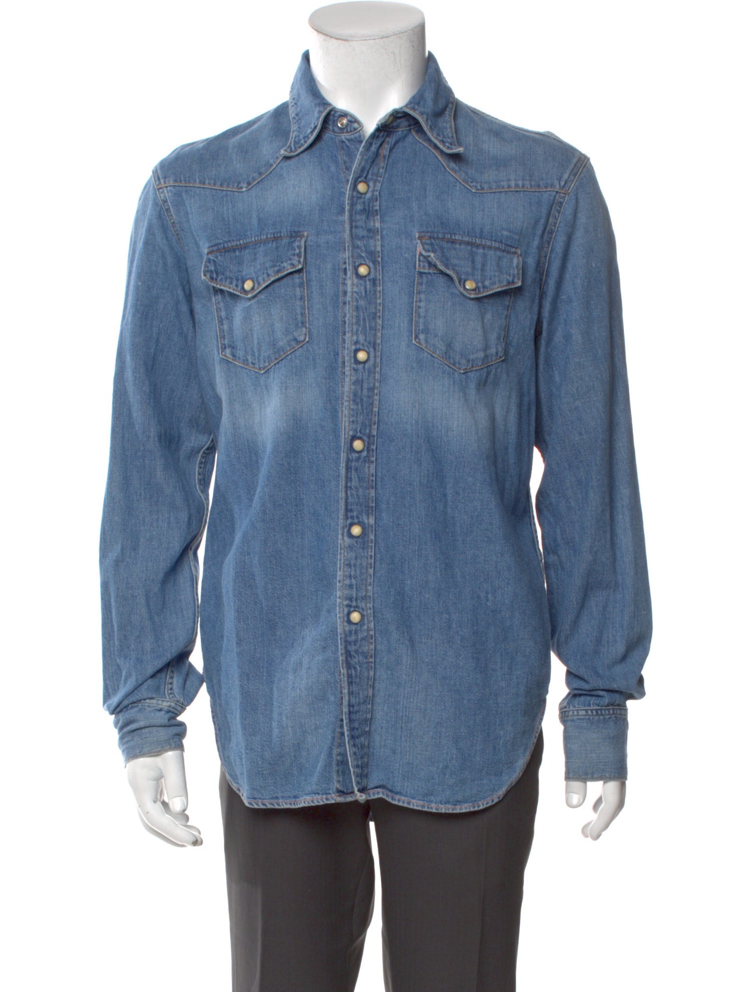 Acne Studios Blå Konst Long Sleeve Denim Shirt
